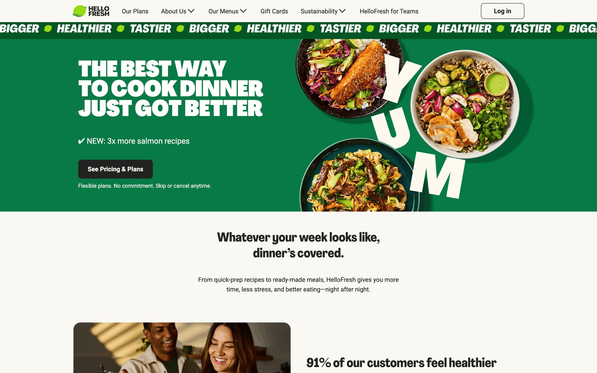 HelloFresh Web Lifestyle interface screenshot 1