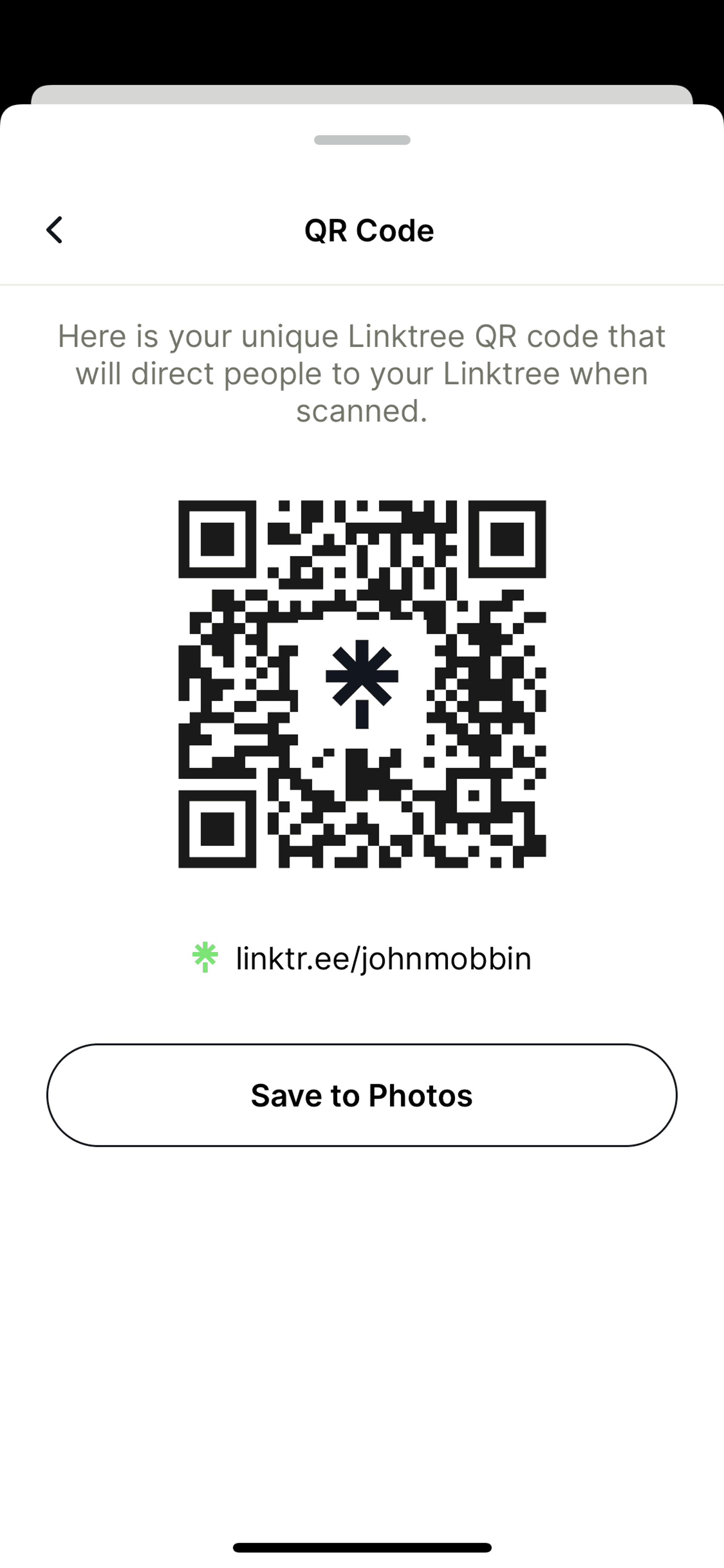 Linktree iOS Social Networking interface screenshot 9