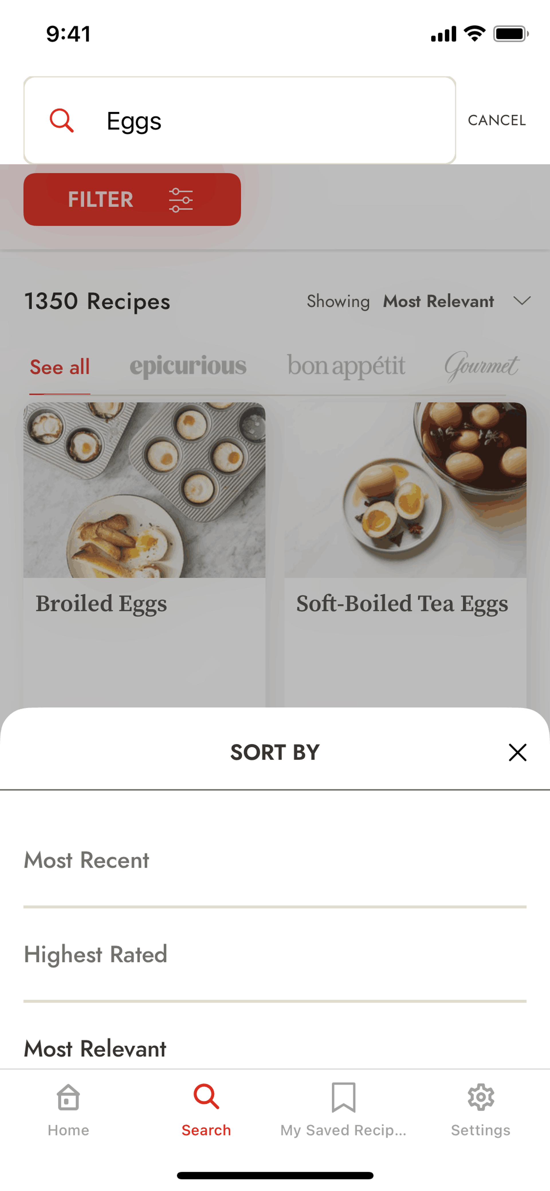 Epicurious iOS Food & Drink interface screenshot 16