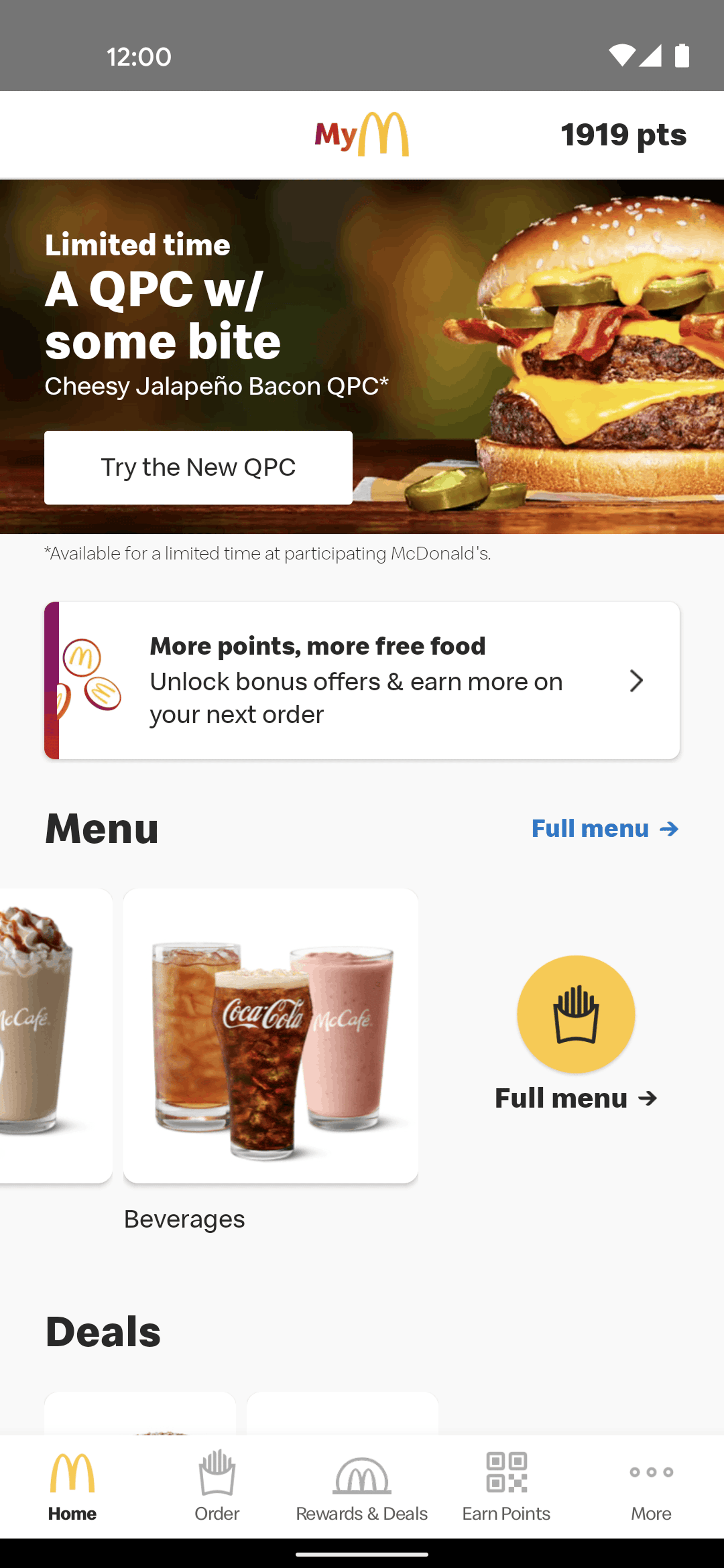 McDonald's Android Food & Drink interface screenshot 18