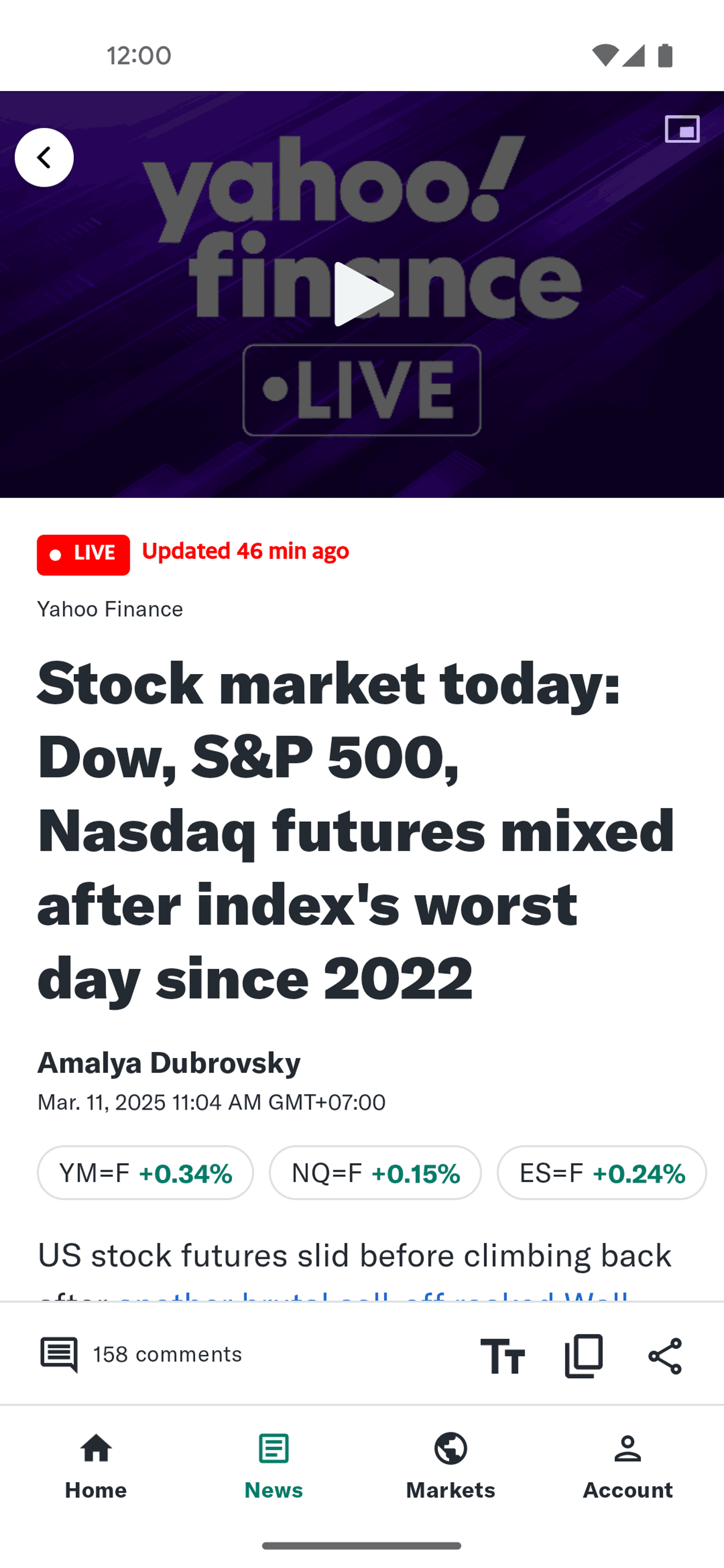 Yahoo Finance Android Finance interface screenshot 19