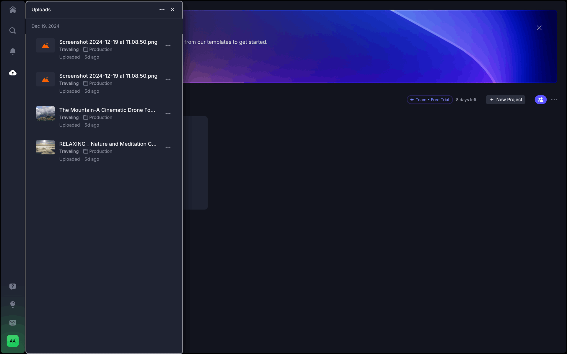 Frame.io Web Photo & Video interface screenshot 9