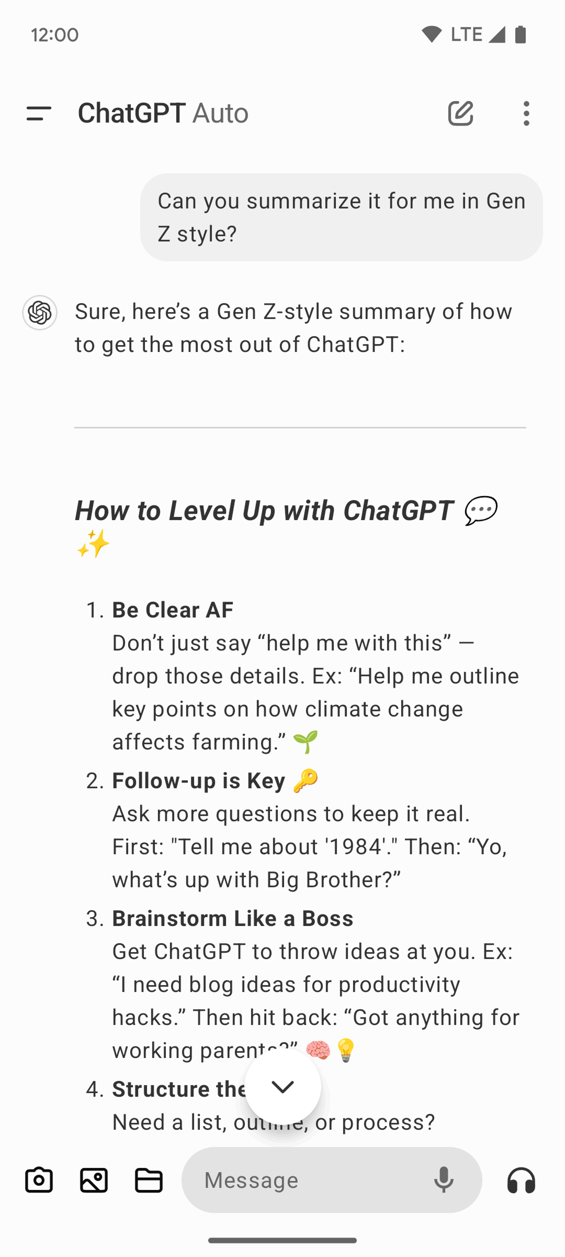 ChatGPT Android AI interface screenshot 19