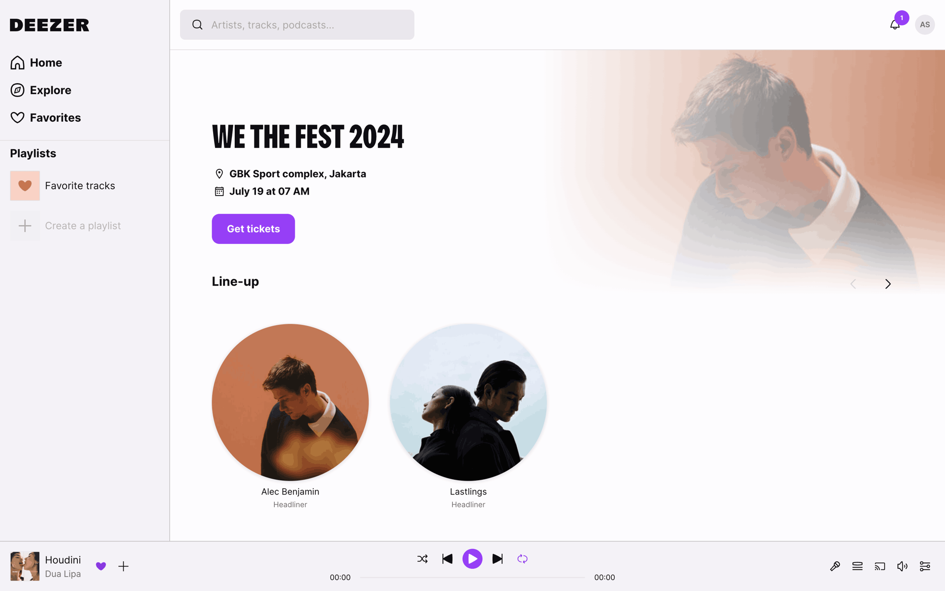 Deezer Web Entertainment interface screenshot 16