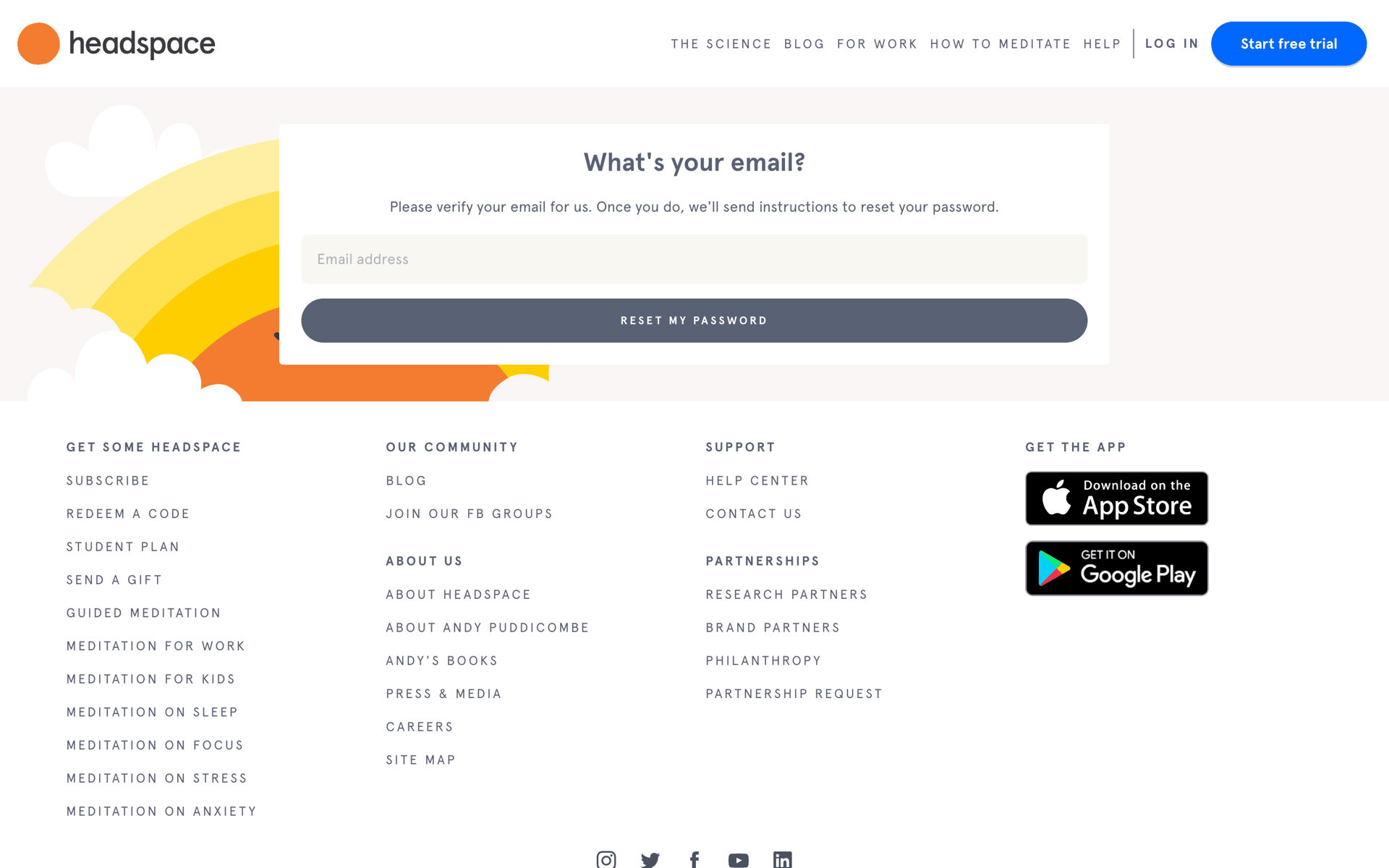 Headspace Web Health & Fitness interface screenshot 5