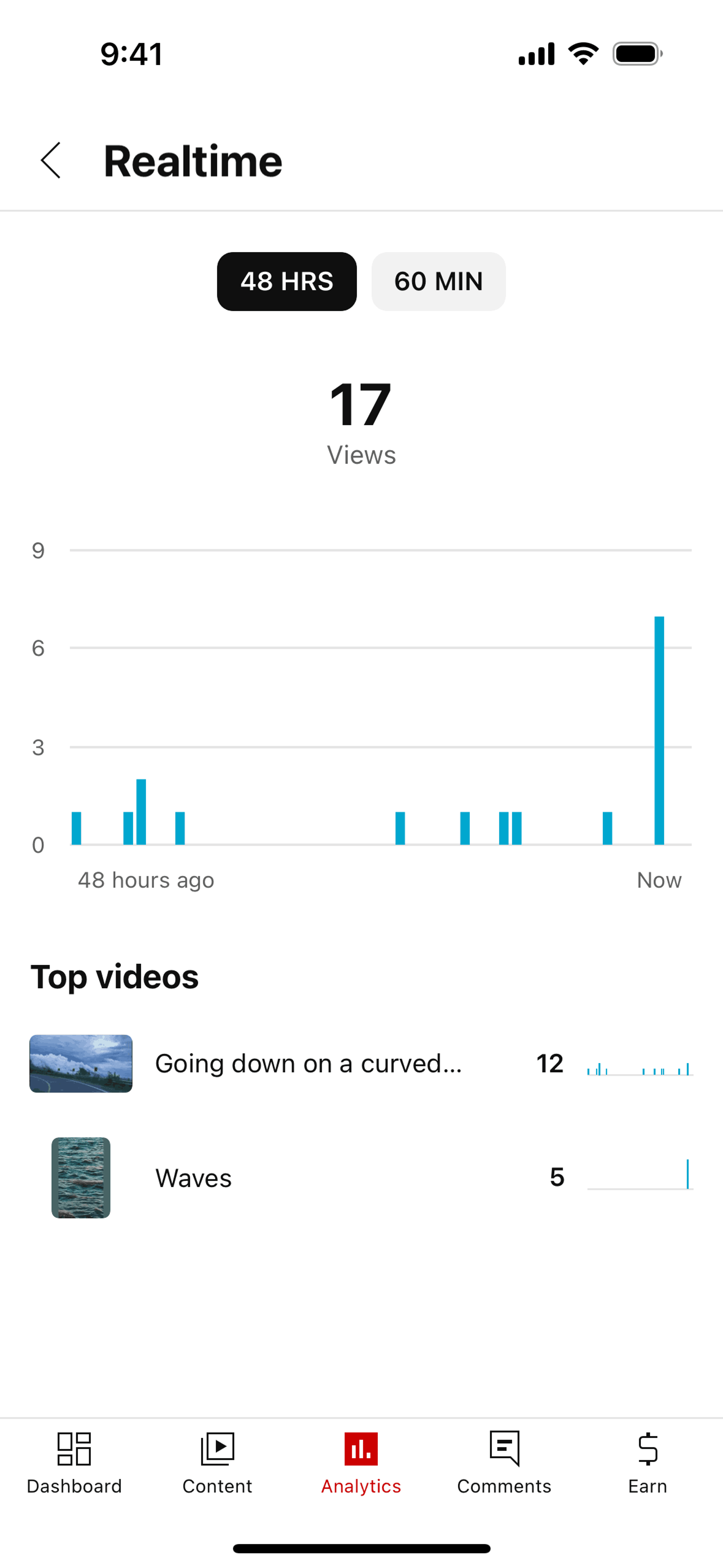 YouTube Studio iOS Photo & Video interface screenshot 9