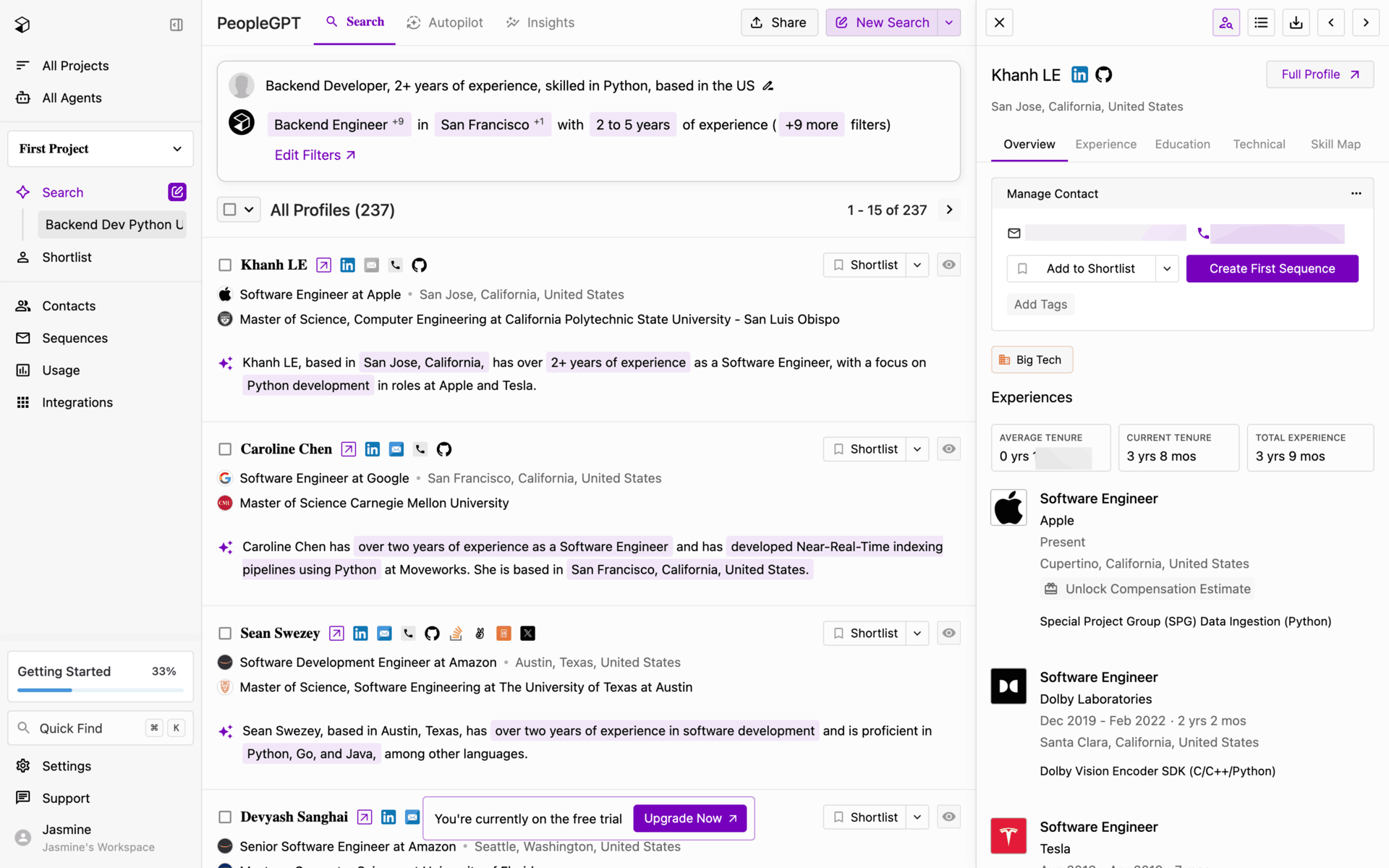 Juicebox Web Jobs & Recruitment interface screenshot 20