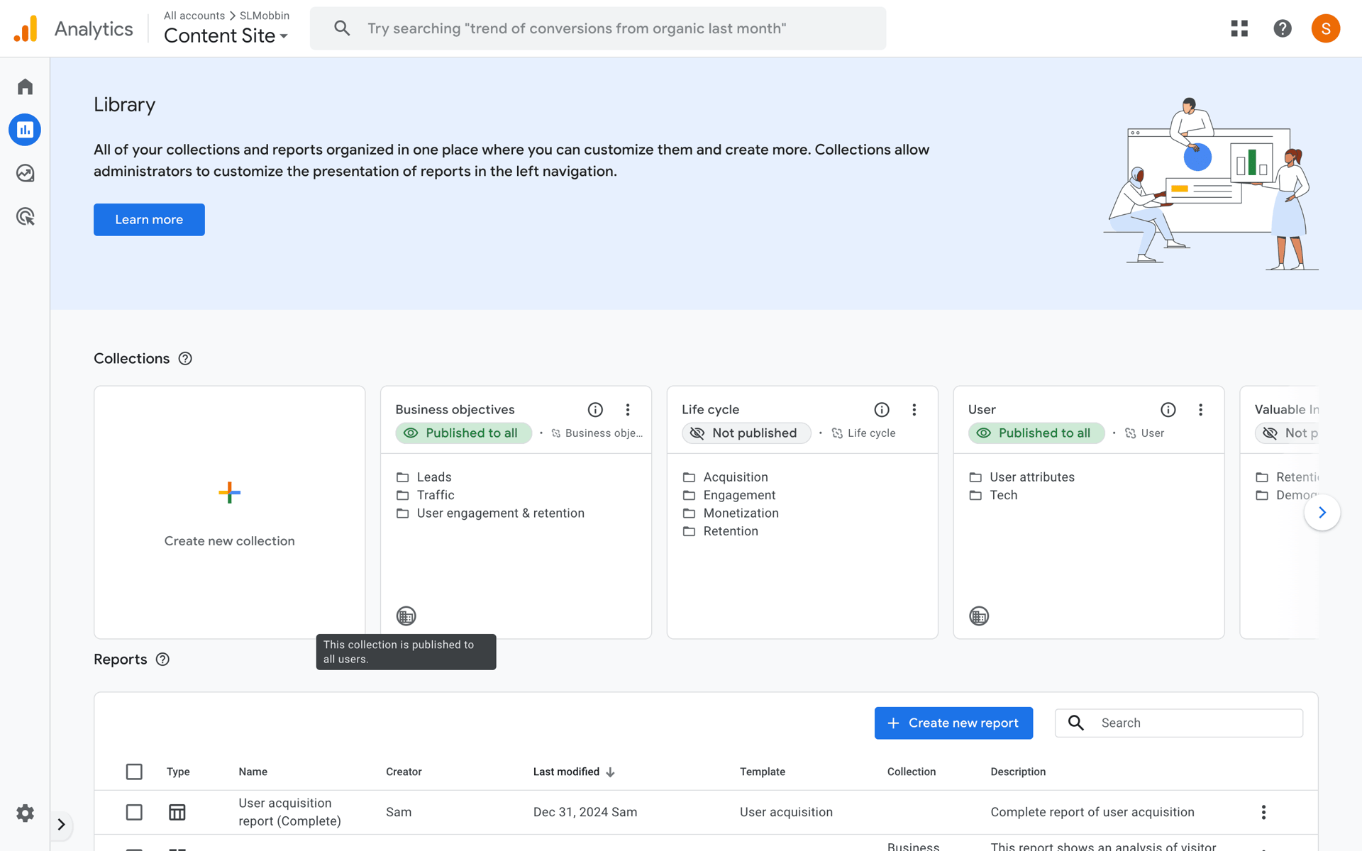 Google Analytics Web Business interface screenshot 6