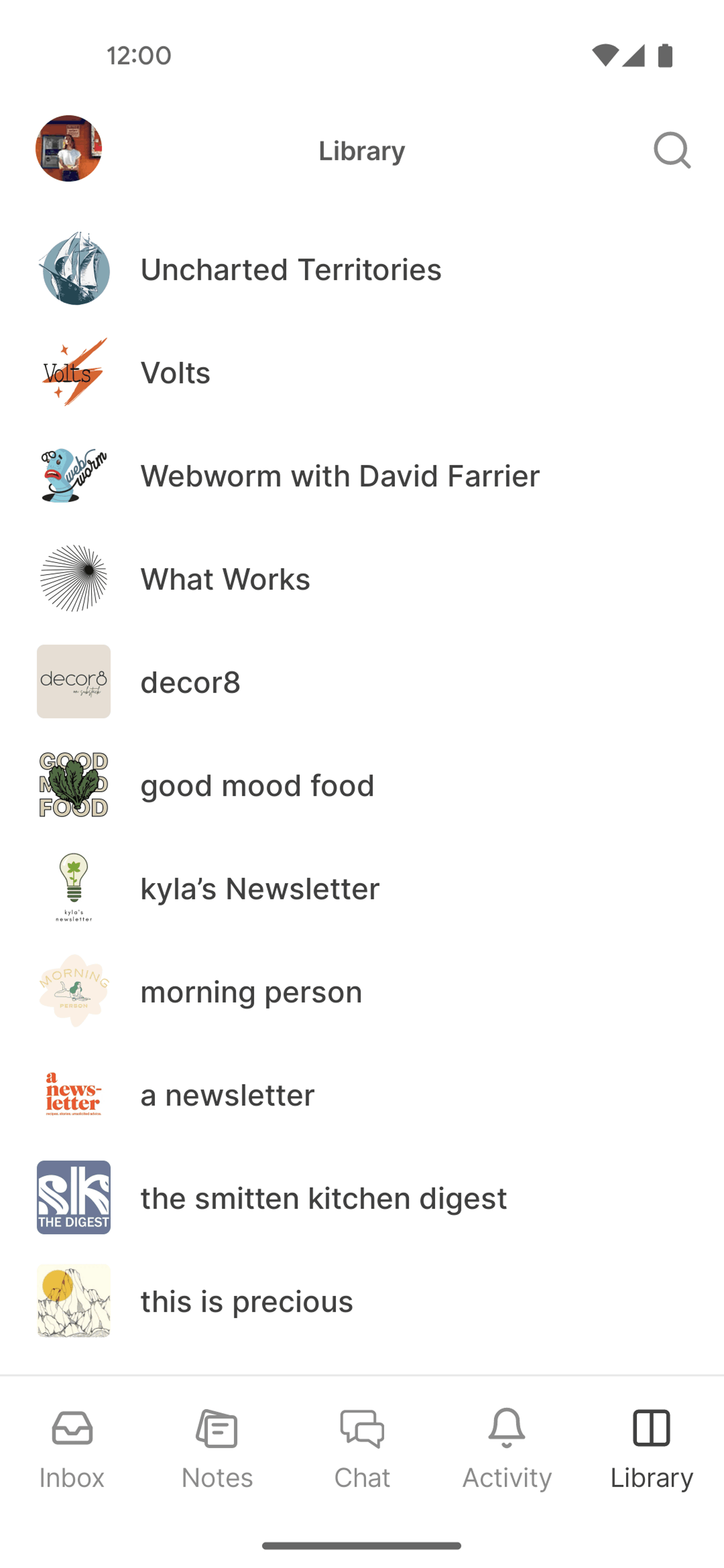 Substack Android News interface screenshot 12