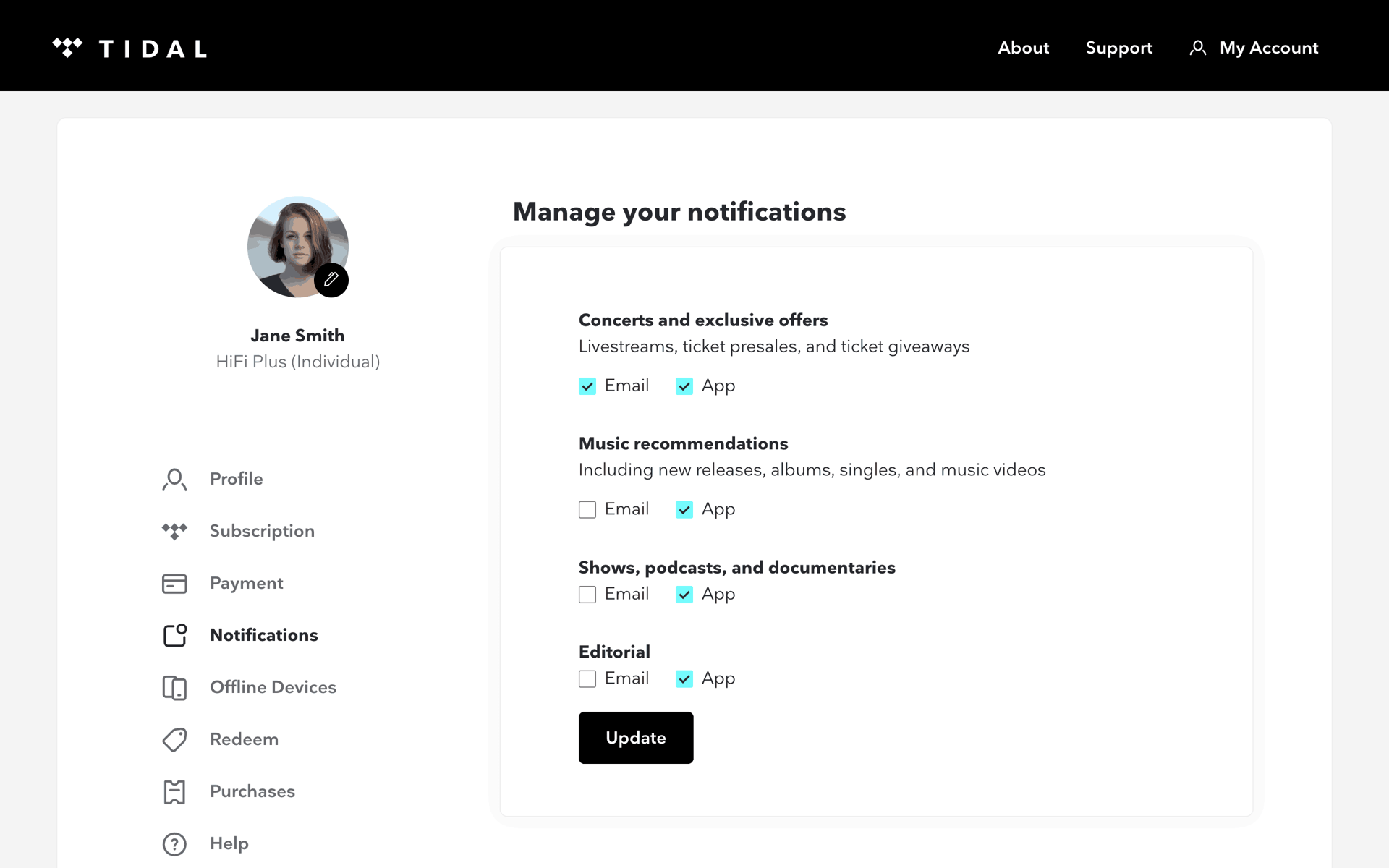 TIDAL Web Music & Audio interface screenshot 15