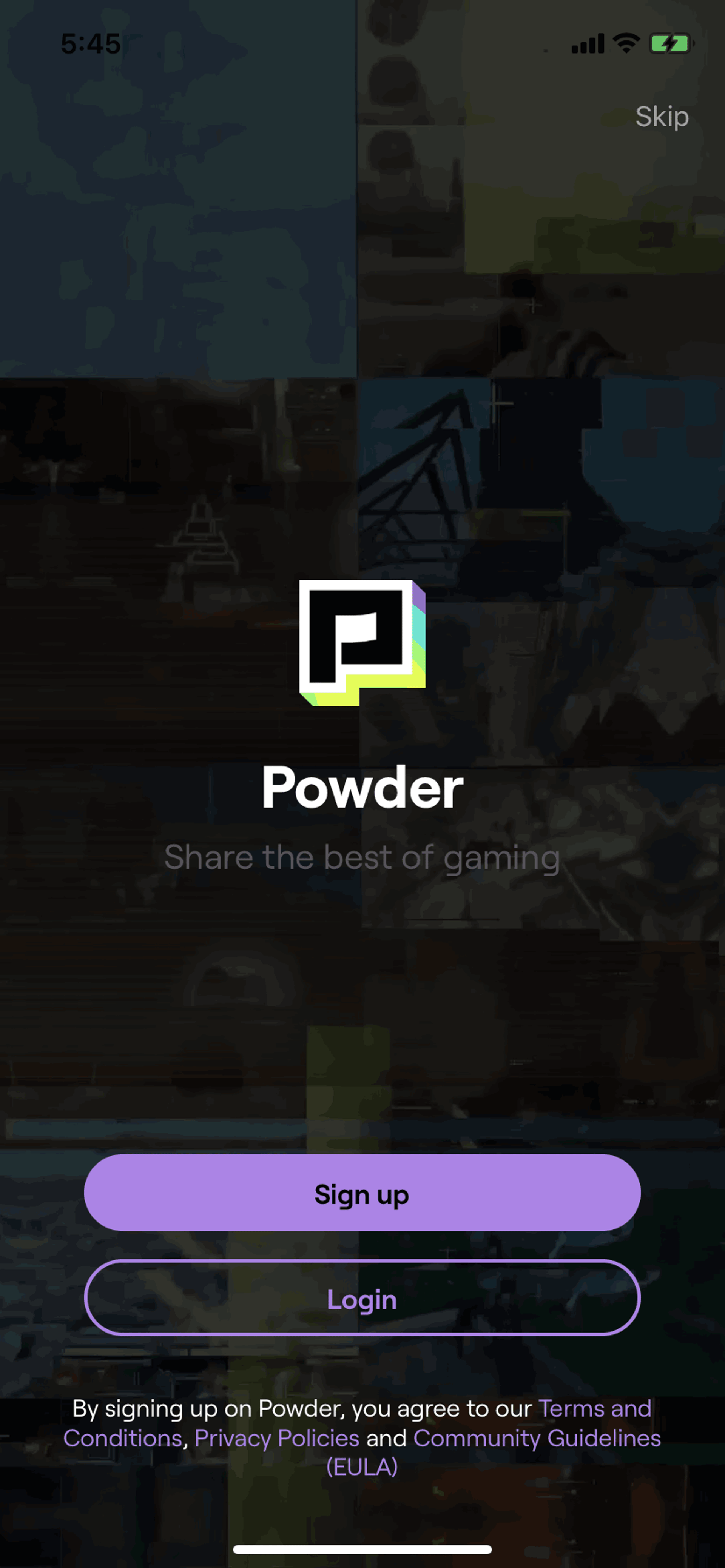 Powder iOS Social Networking interface screenshot 2