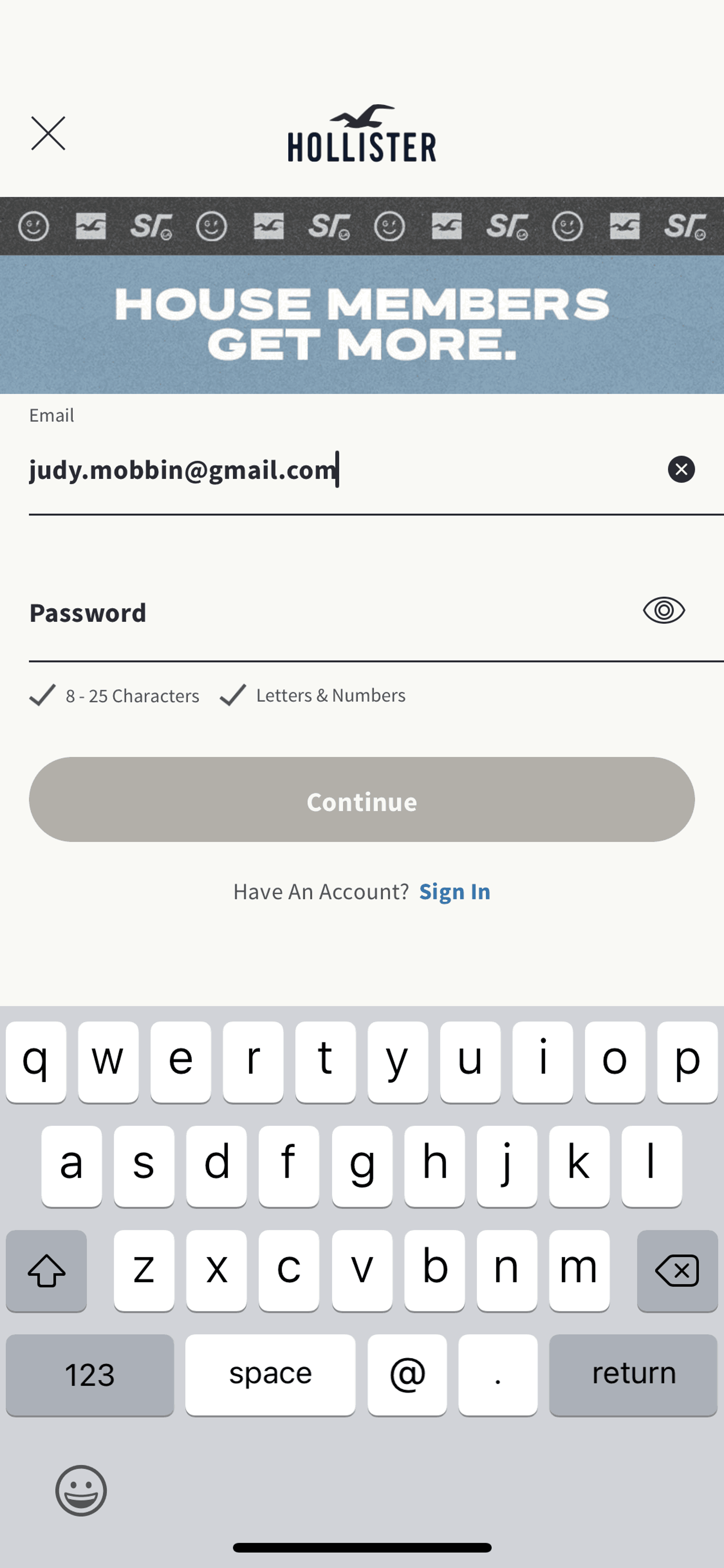 Hollister Co. iOS Shopping interface screenshot 6