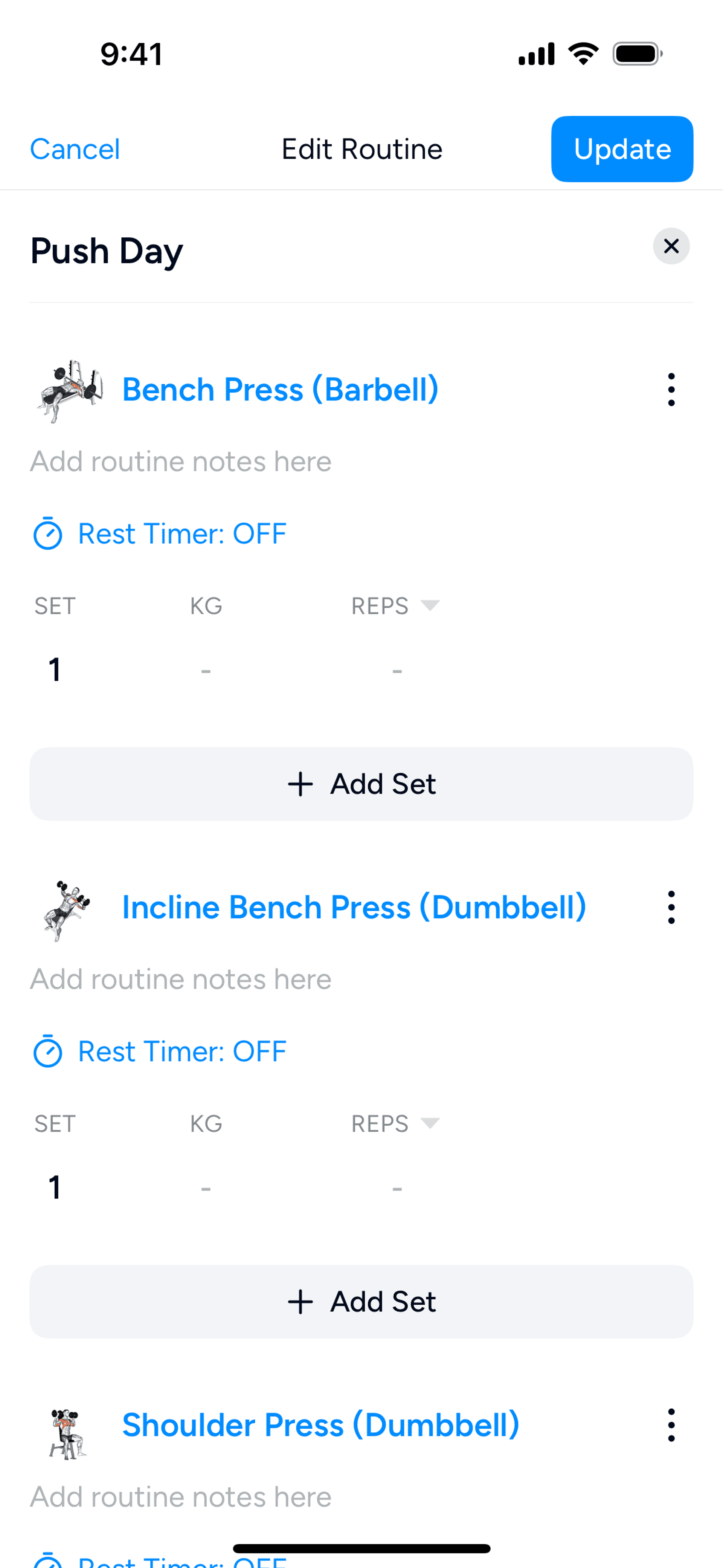 Hevy iOS Health & Fitness interface screenshot 21