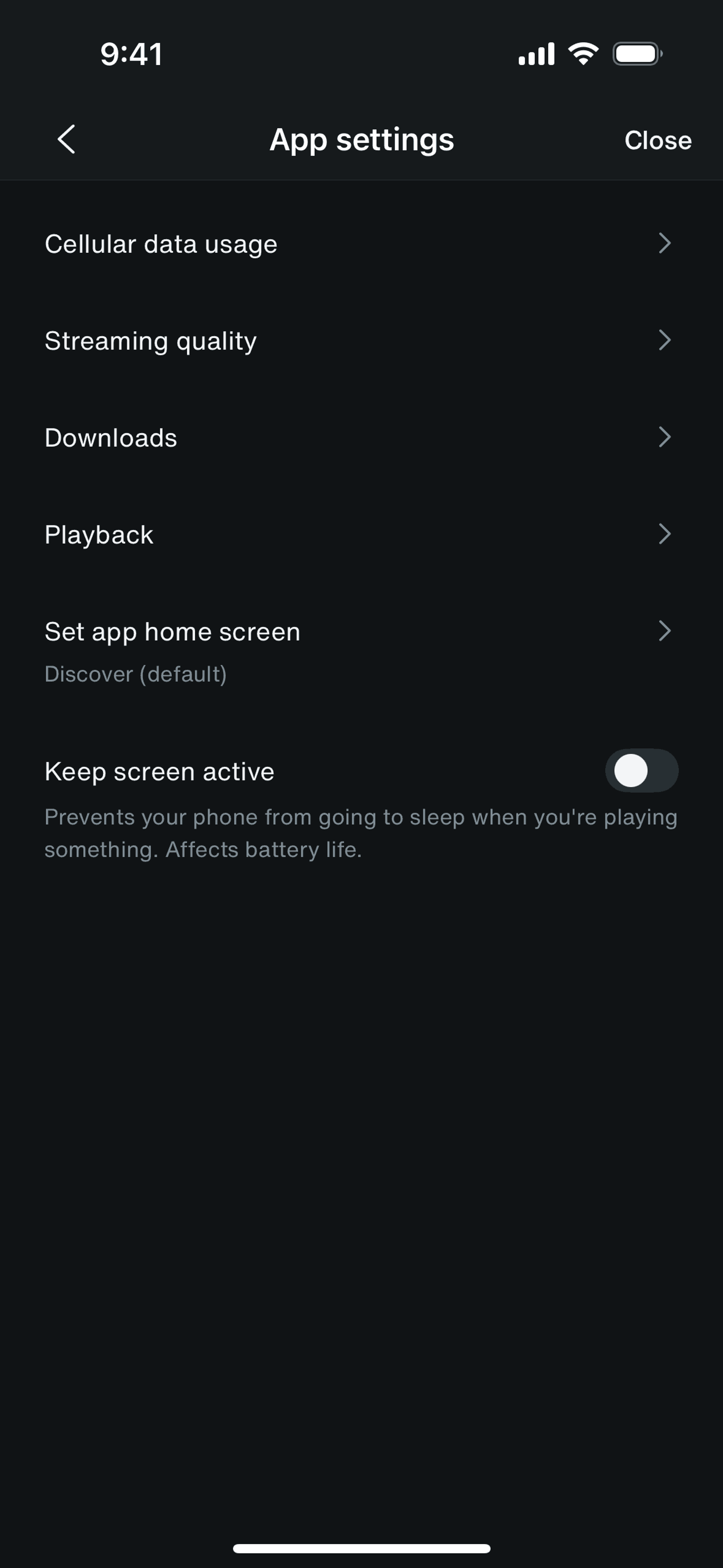 SiriusXM iOS Music & Audio interface screenshot 3