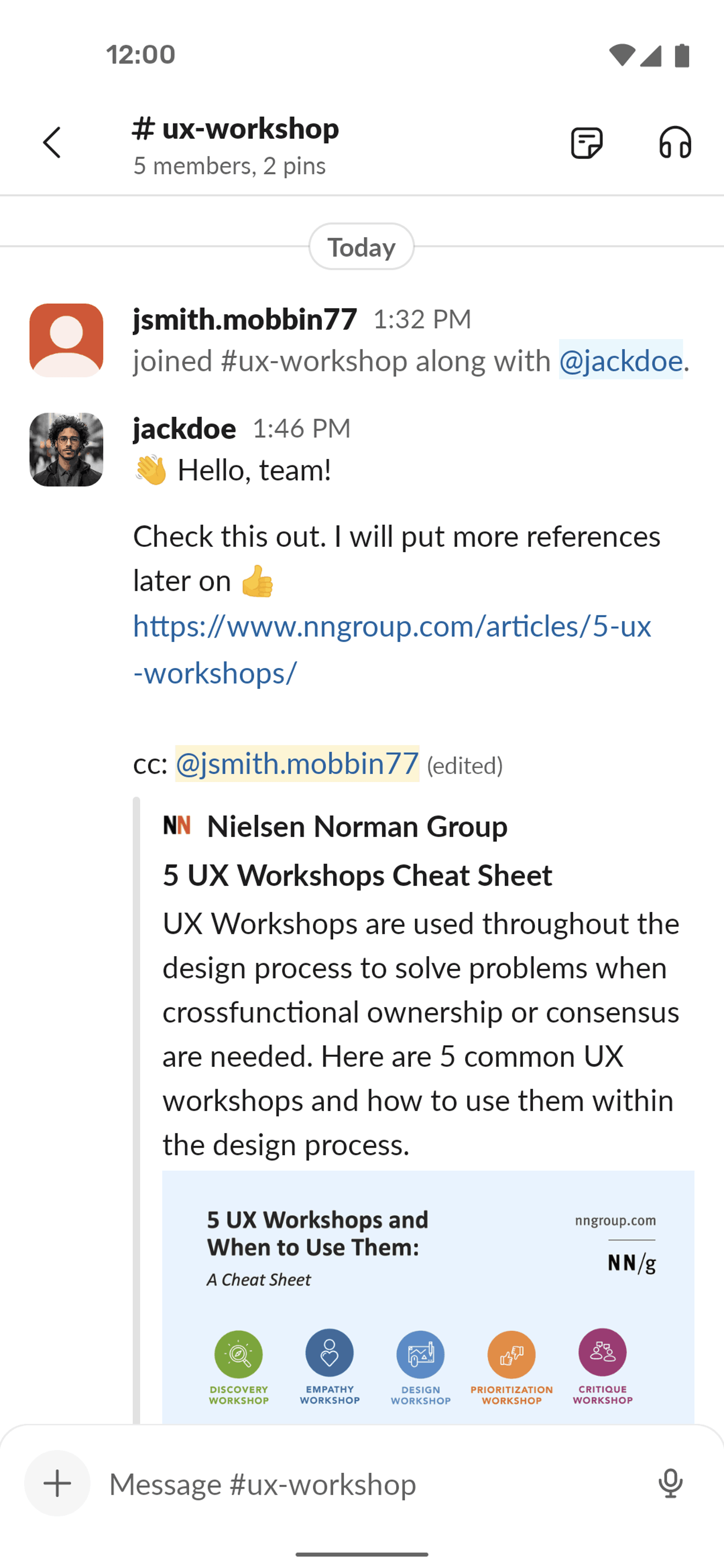 Slack Android Business interface screenshot 2
