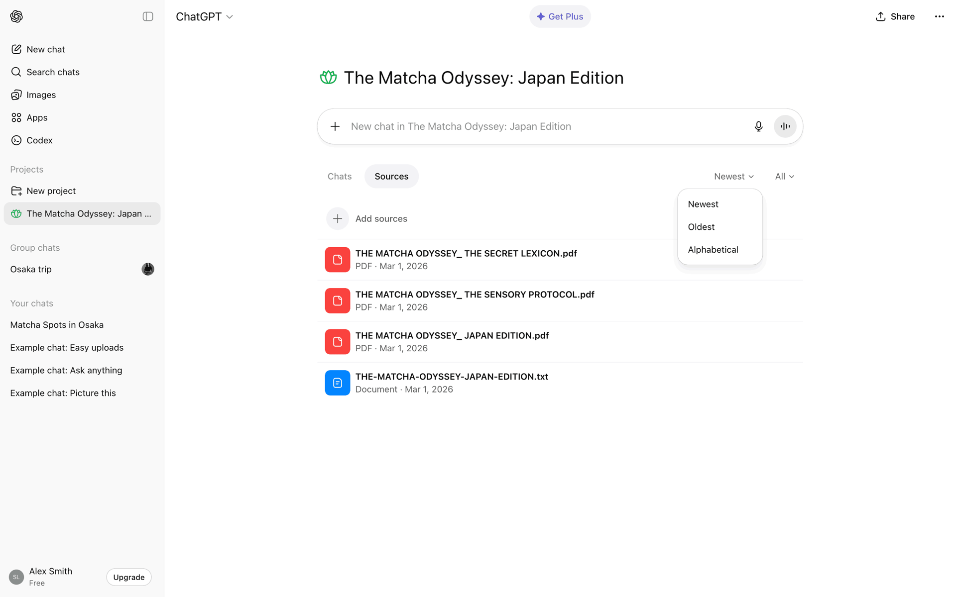ChatGPT Web AI interface screenshot 2