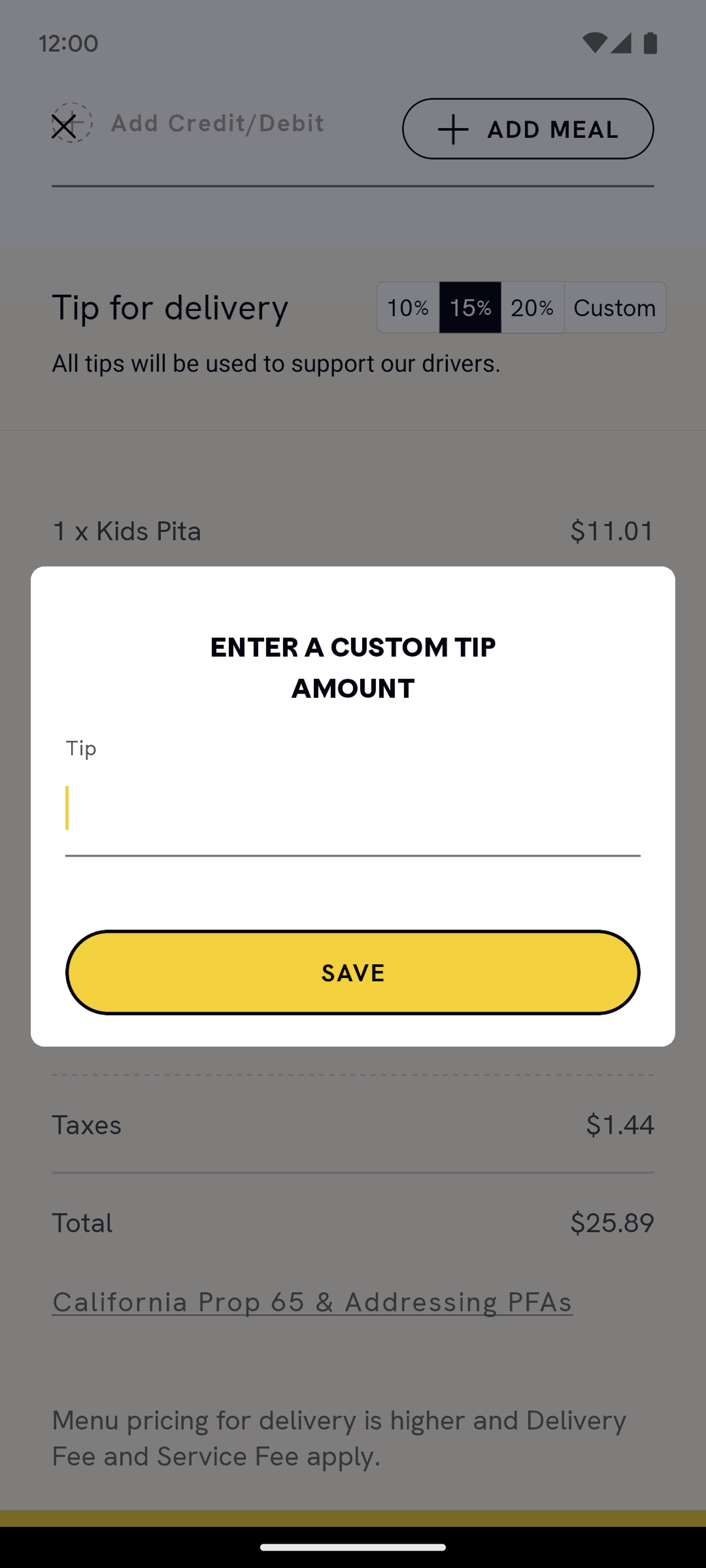 CAVA Android Food & Drink interface screenshot 23