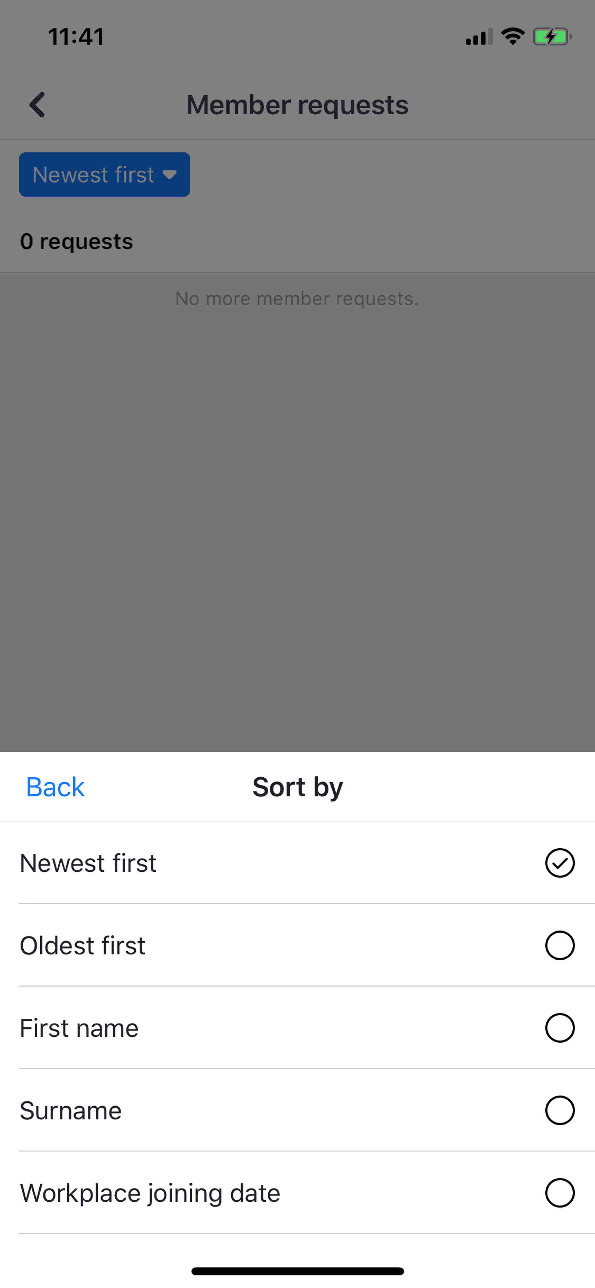 Workplace iOS Business interface screenshot 21