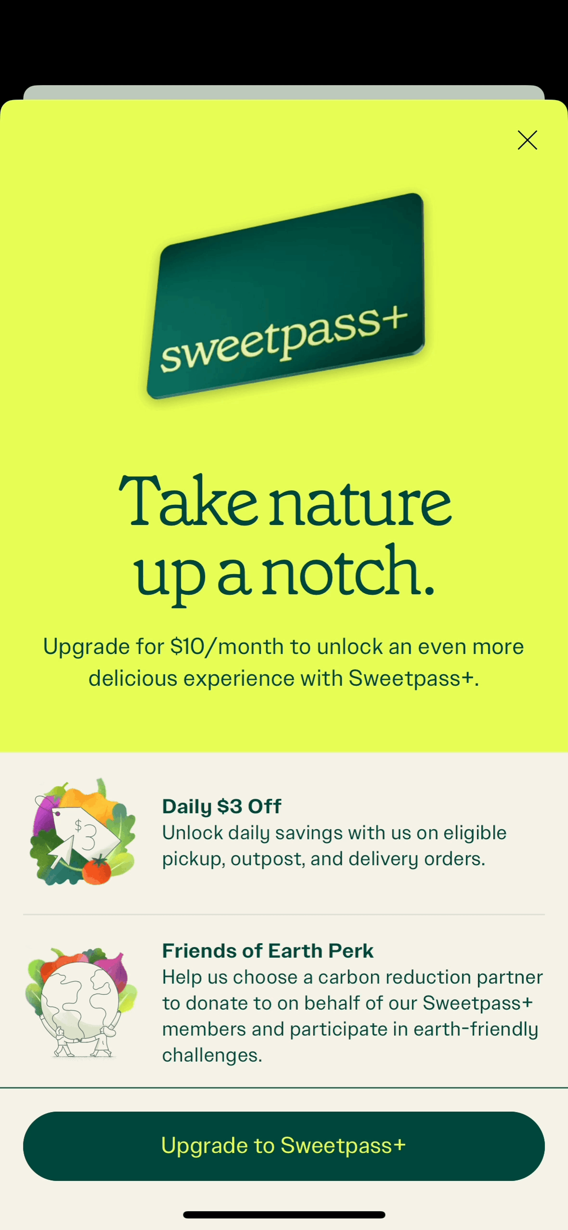 sweetgreen iOS Food & Drink interface screenshot 19