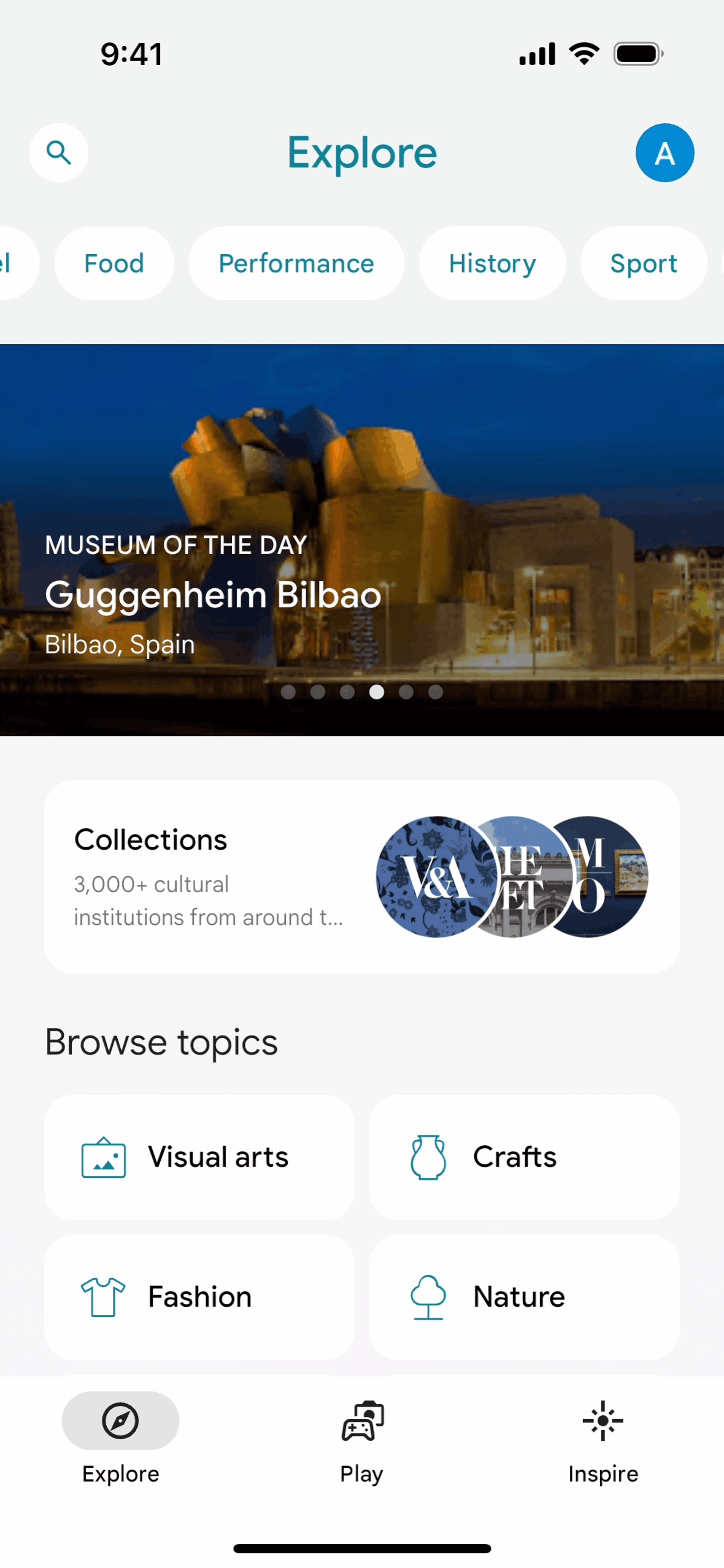 Google Arts & Culture iOS Education interface screenshot 14