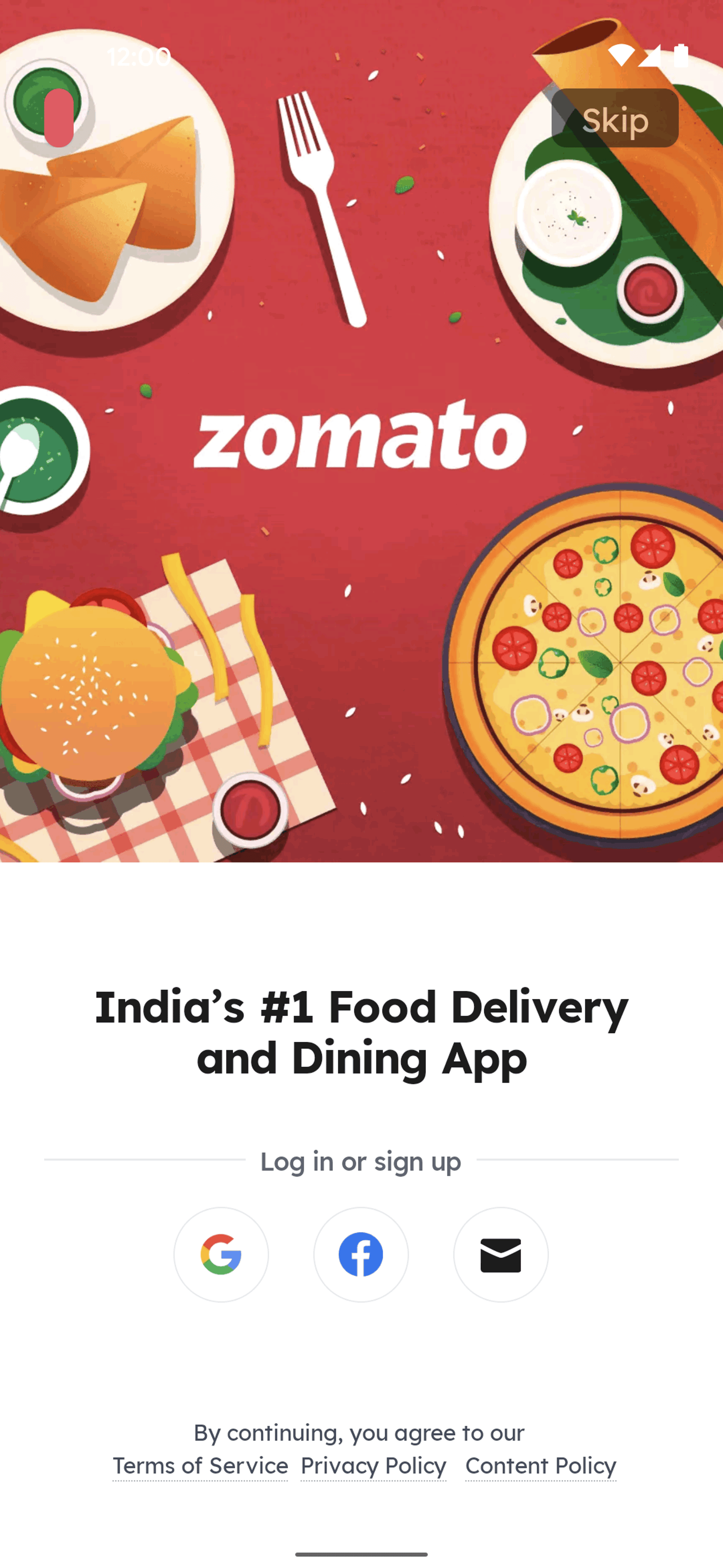 Zomato Android Food & Drink interface screenshot 2