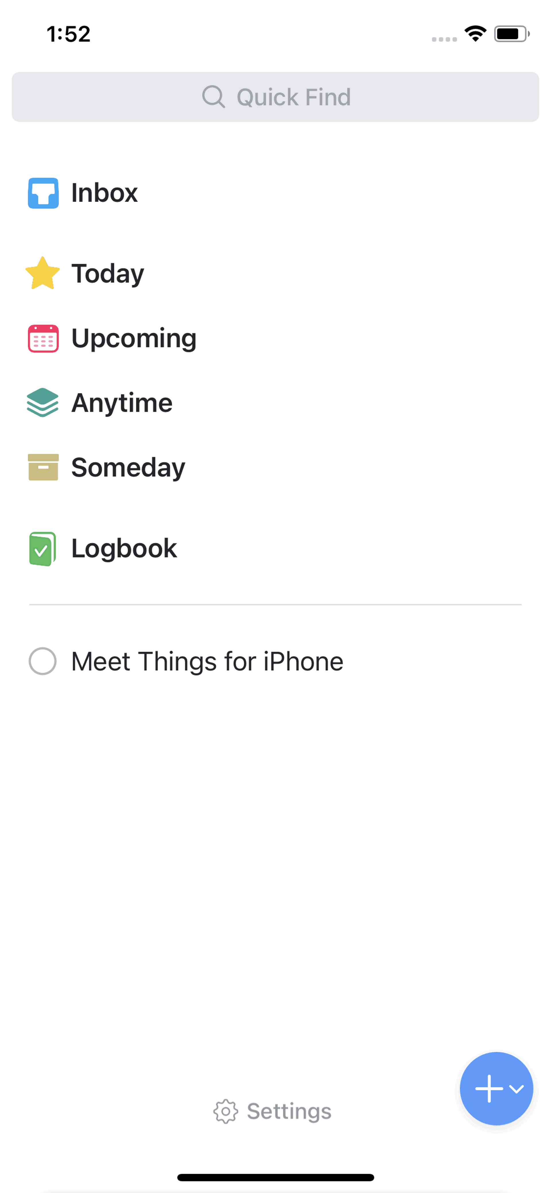 Things 3 iOS Productivity interface screenshot 6