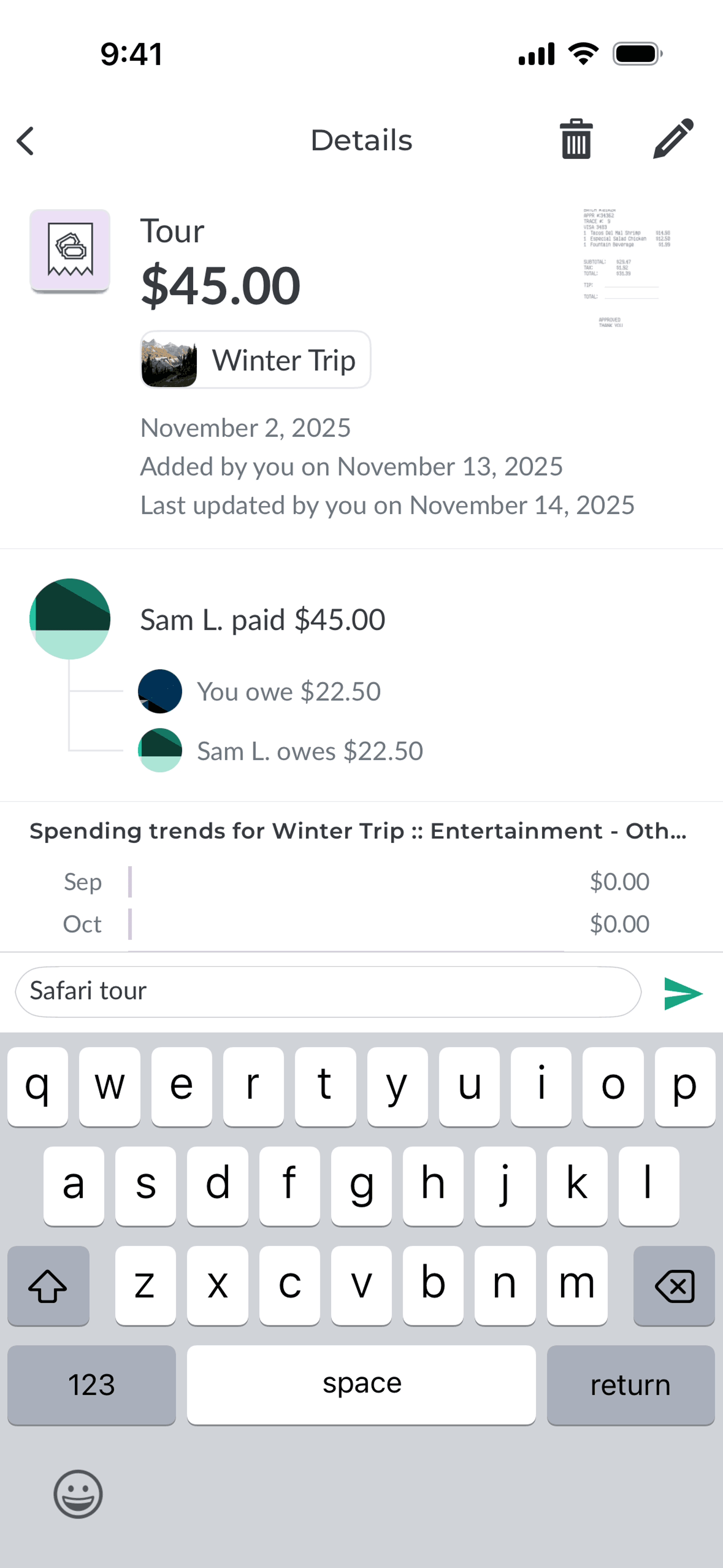 Splitwise iOS Finance interface screenshot 23