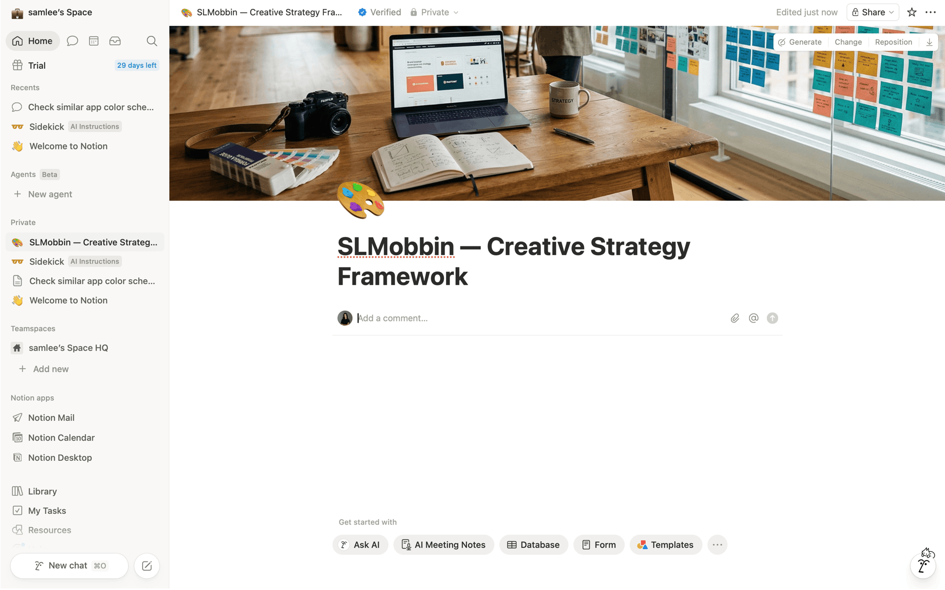 Notion Web Collaboration interface screenshot 16