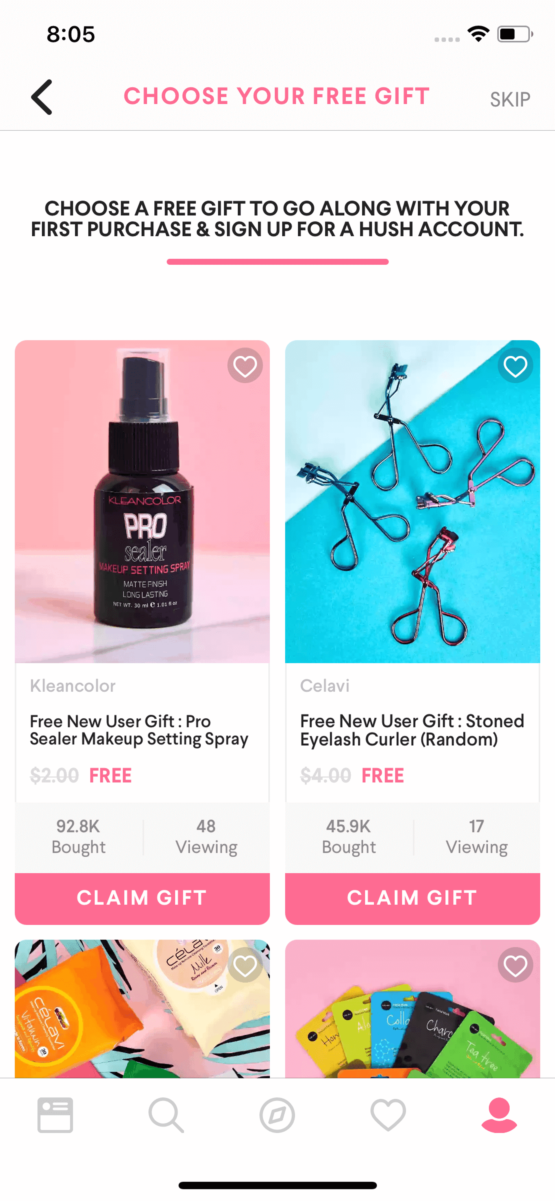 Hush iOS Shopping interface screenshot 21