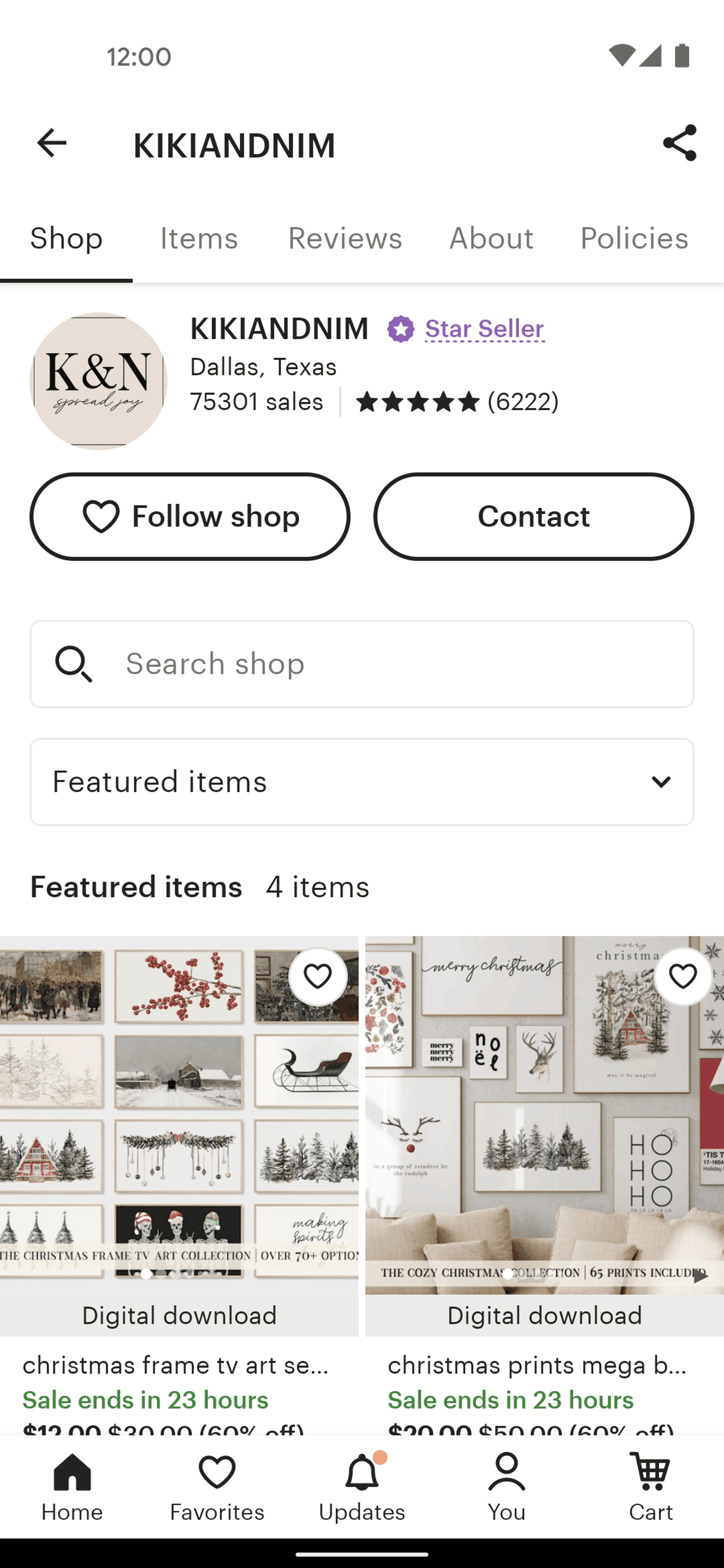 Etsy Android Shopping interface screenshot 10