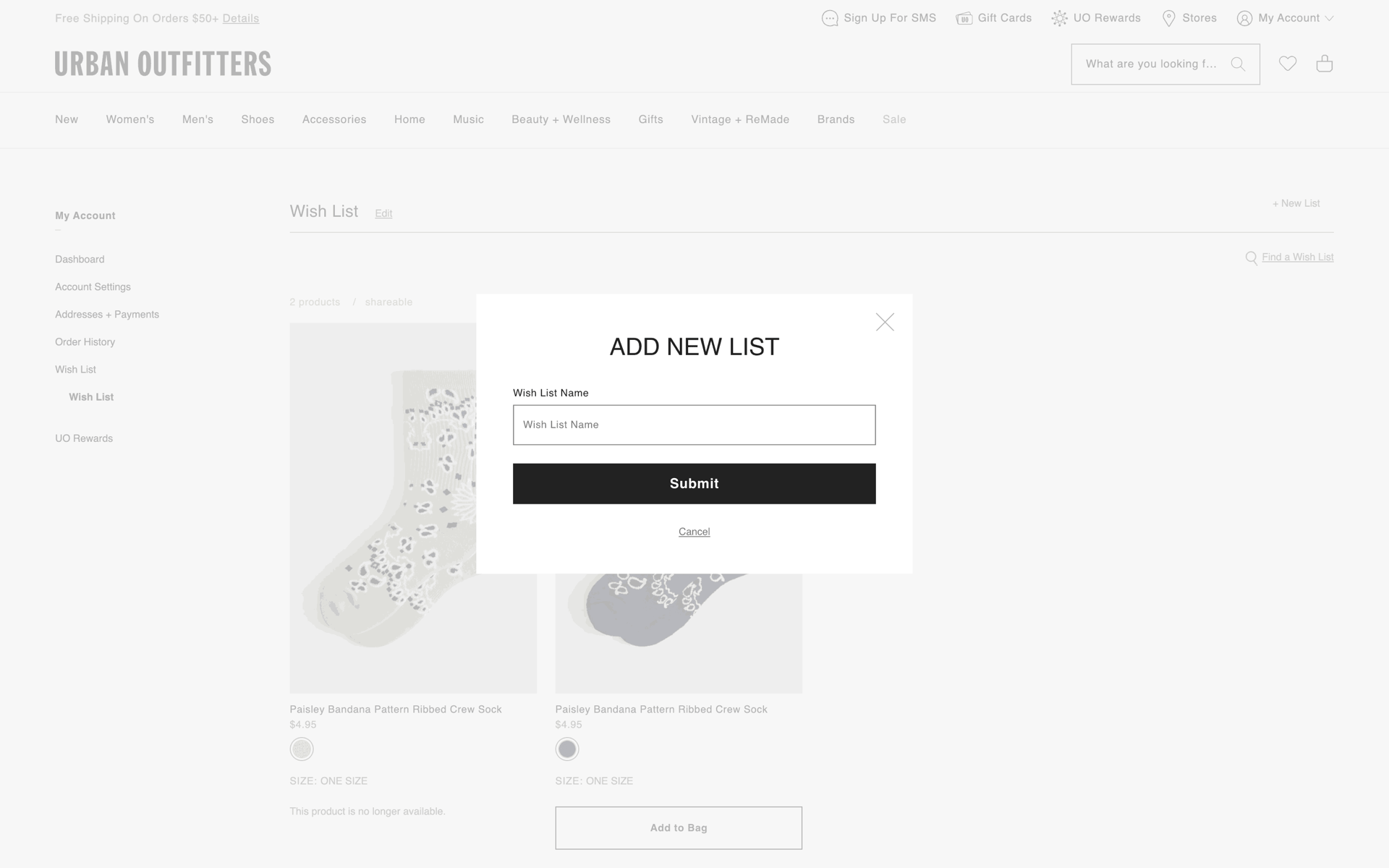 Urban Outfitters Web Shopping interface screenshot 18