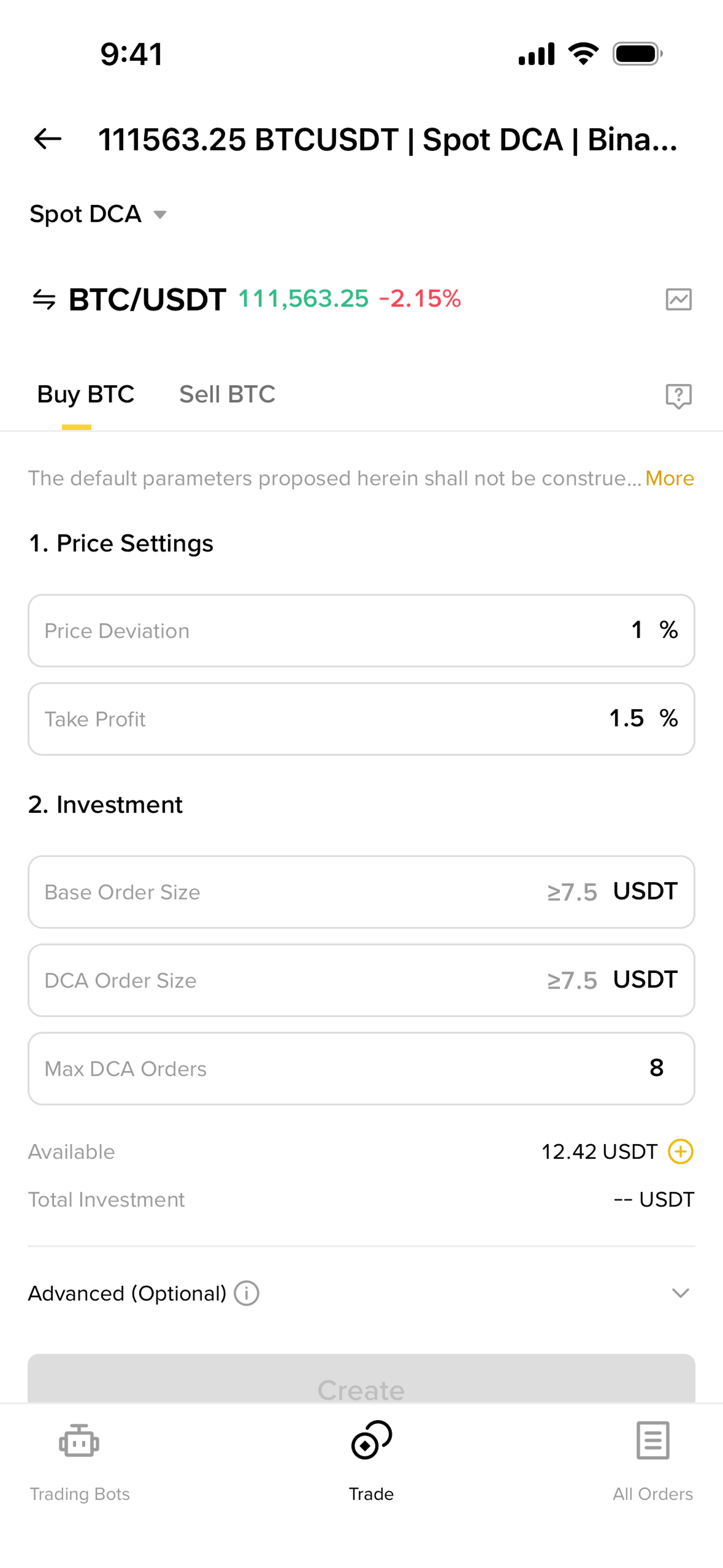 Binance iOS Finance interface screenshot 12