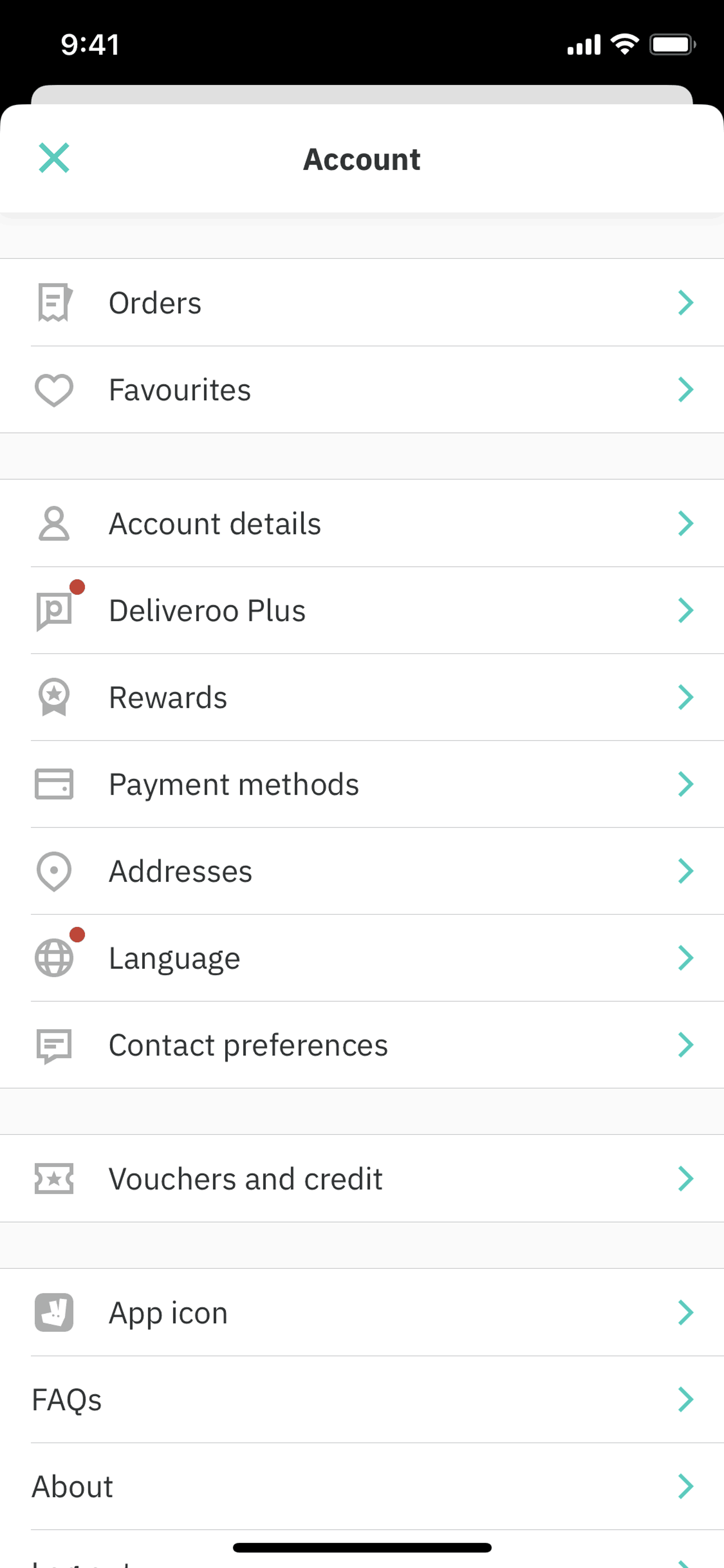Deliveroo iOS Food & Drink interface screenshot 20