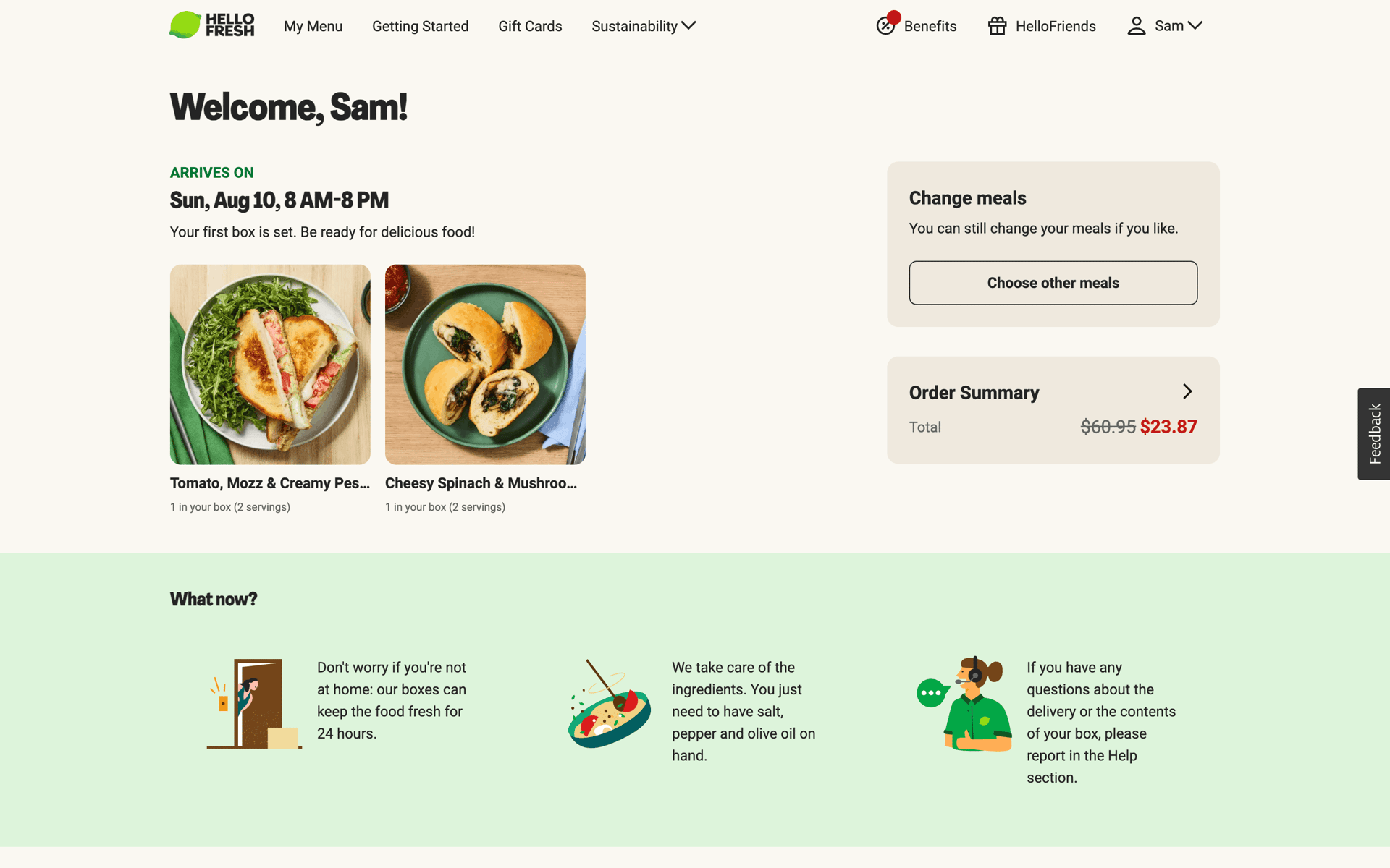 HelloFresh Web Lifestyle interface screenshot 20