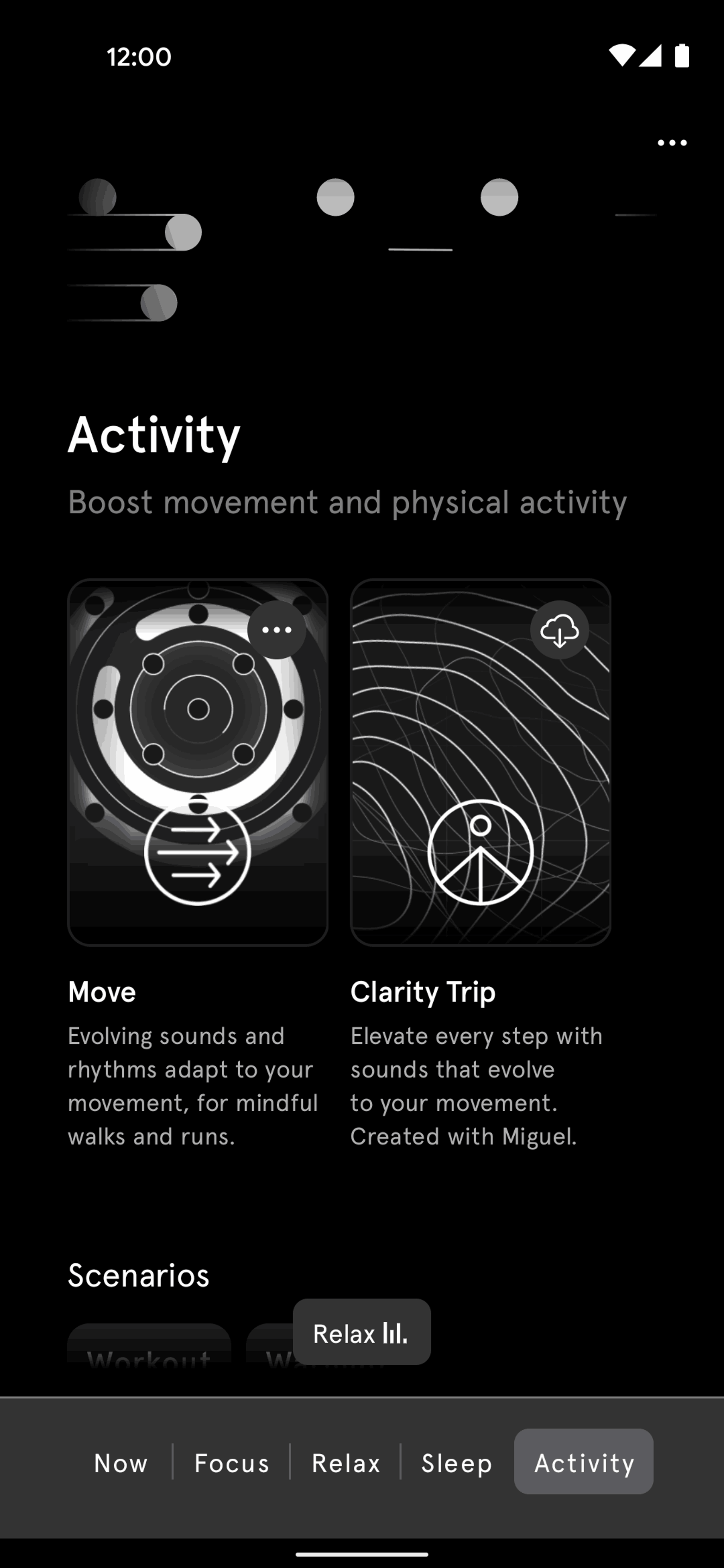 Endel Android Health & Fitness interface screenshot 5