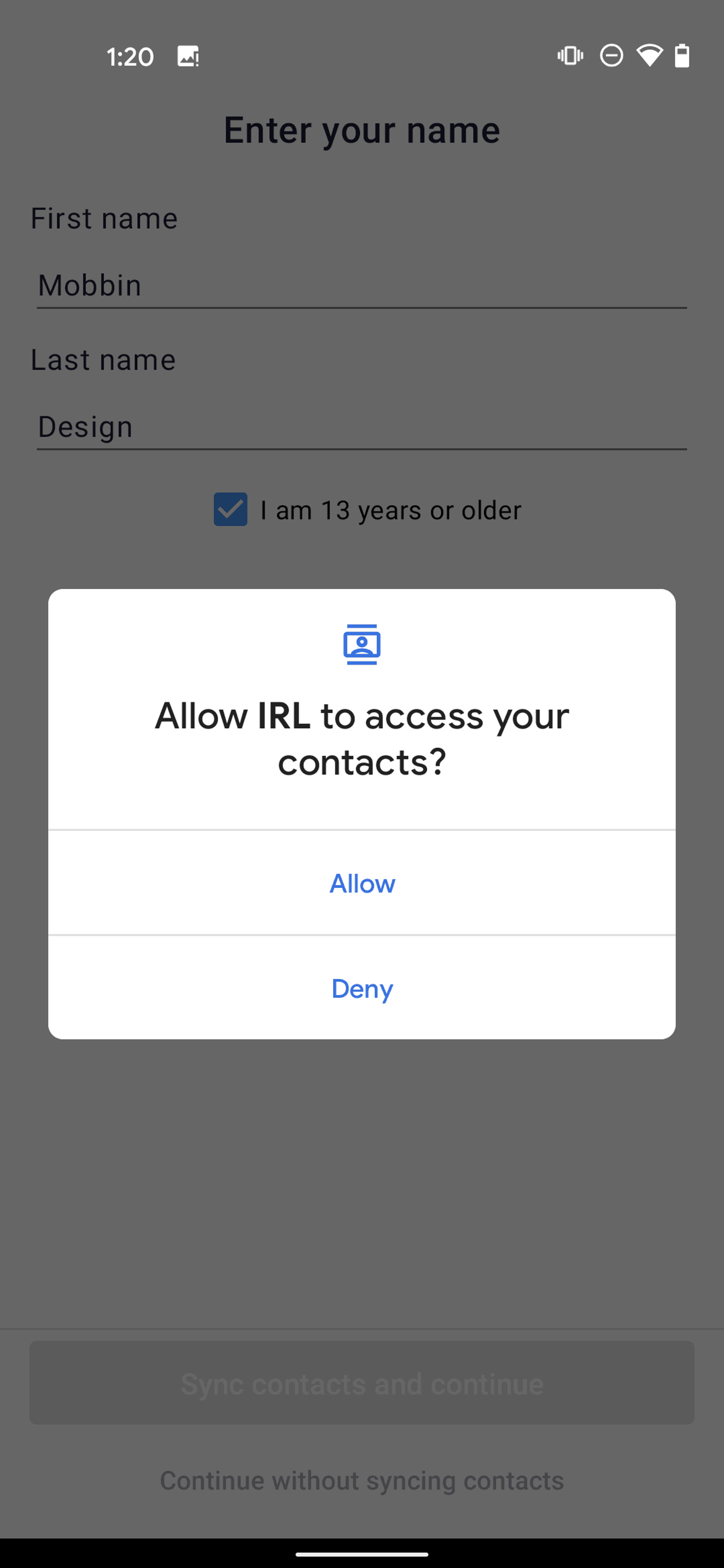 IRL Android Social Networking interface screenshot 10