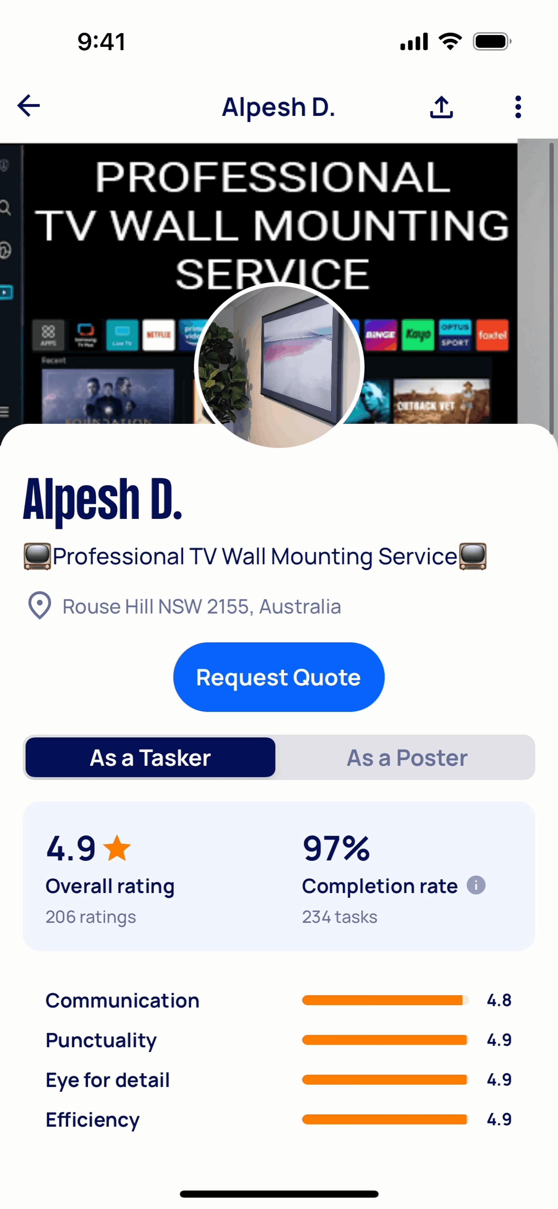 Airtasker iOS Jobs & Recruitment interface screenshot 21