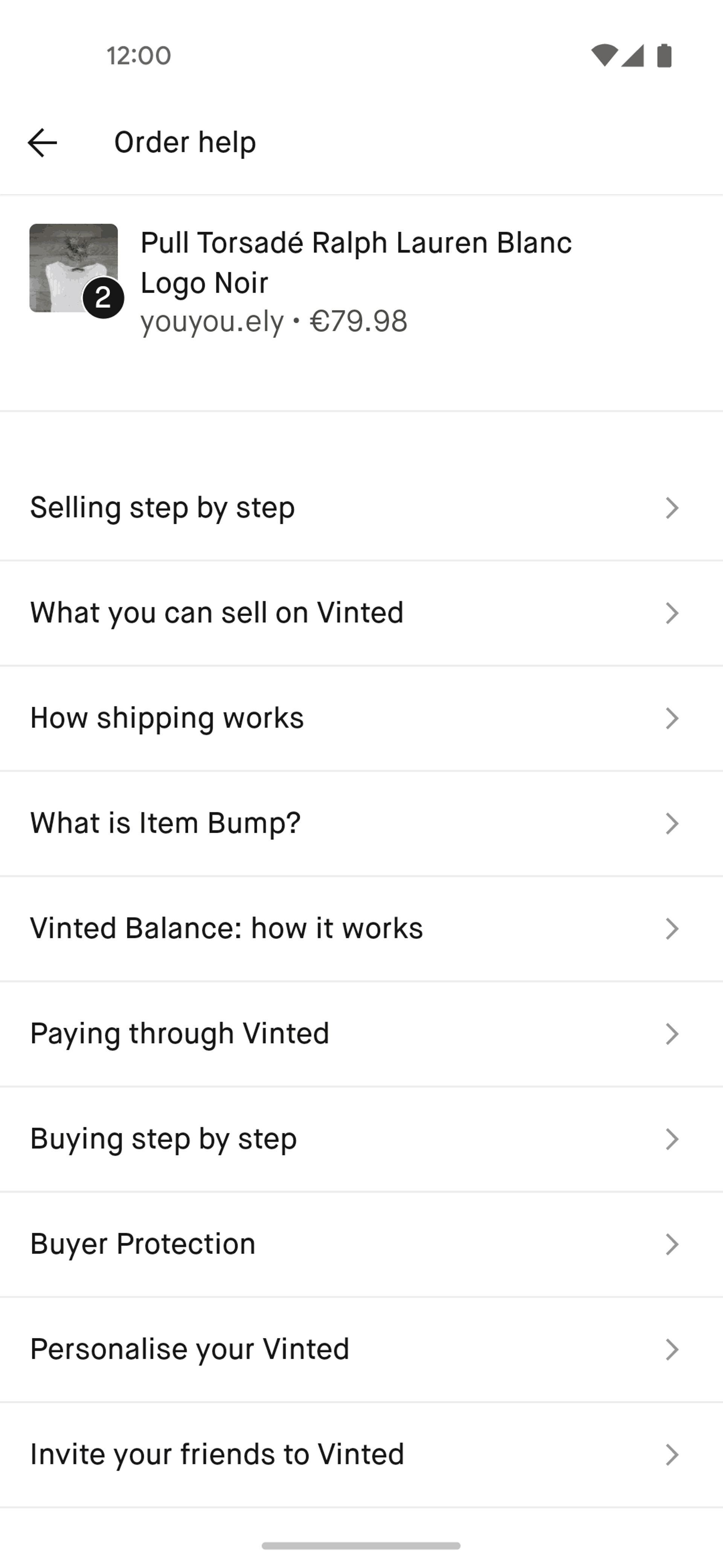 Vinted Android Shopping interface screenshot 20