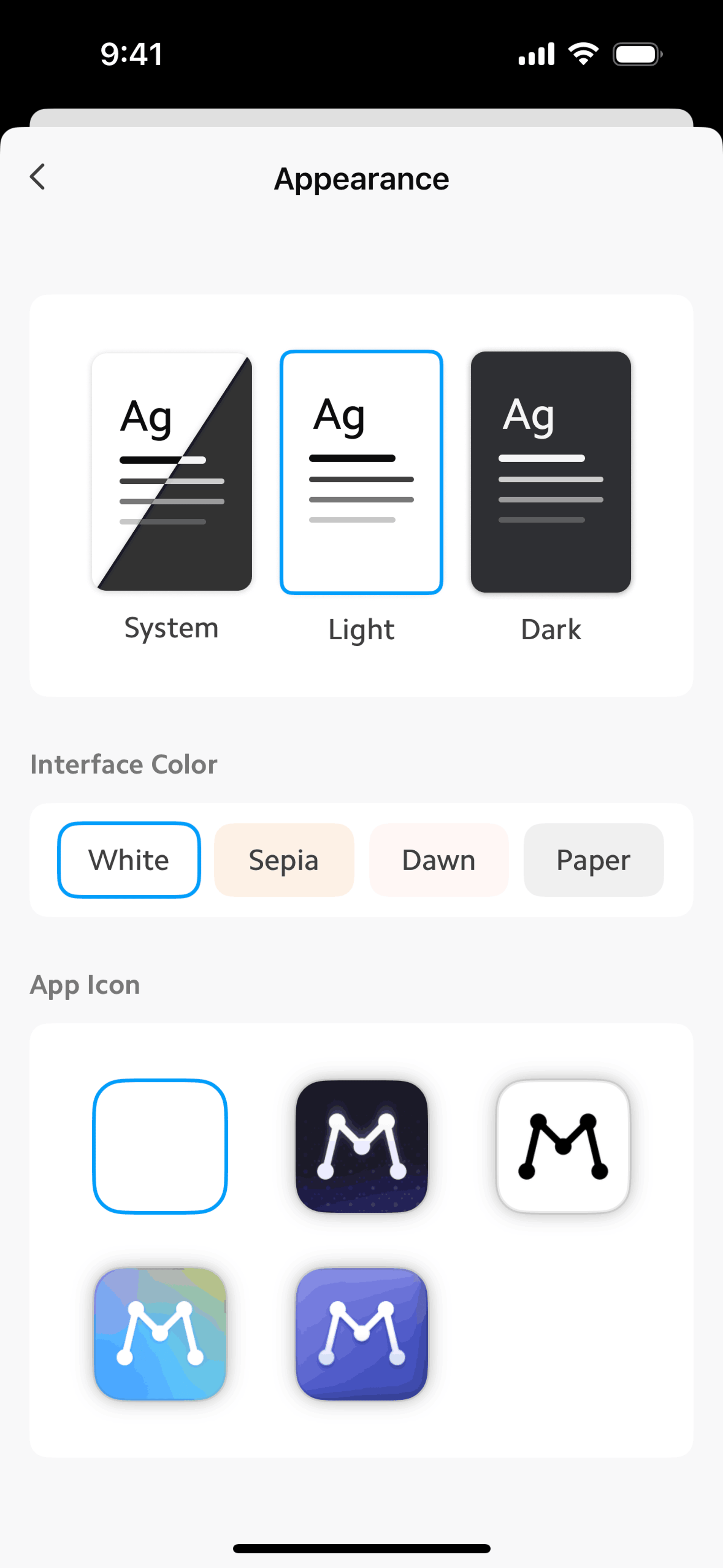 Matter iOS Reference interface screenshot 22