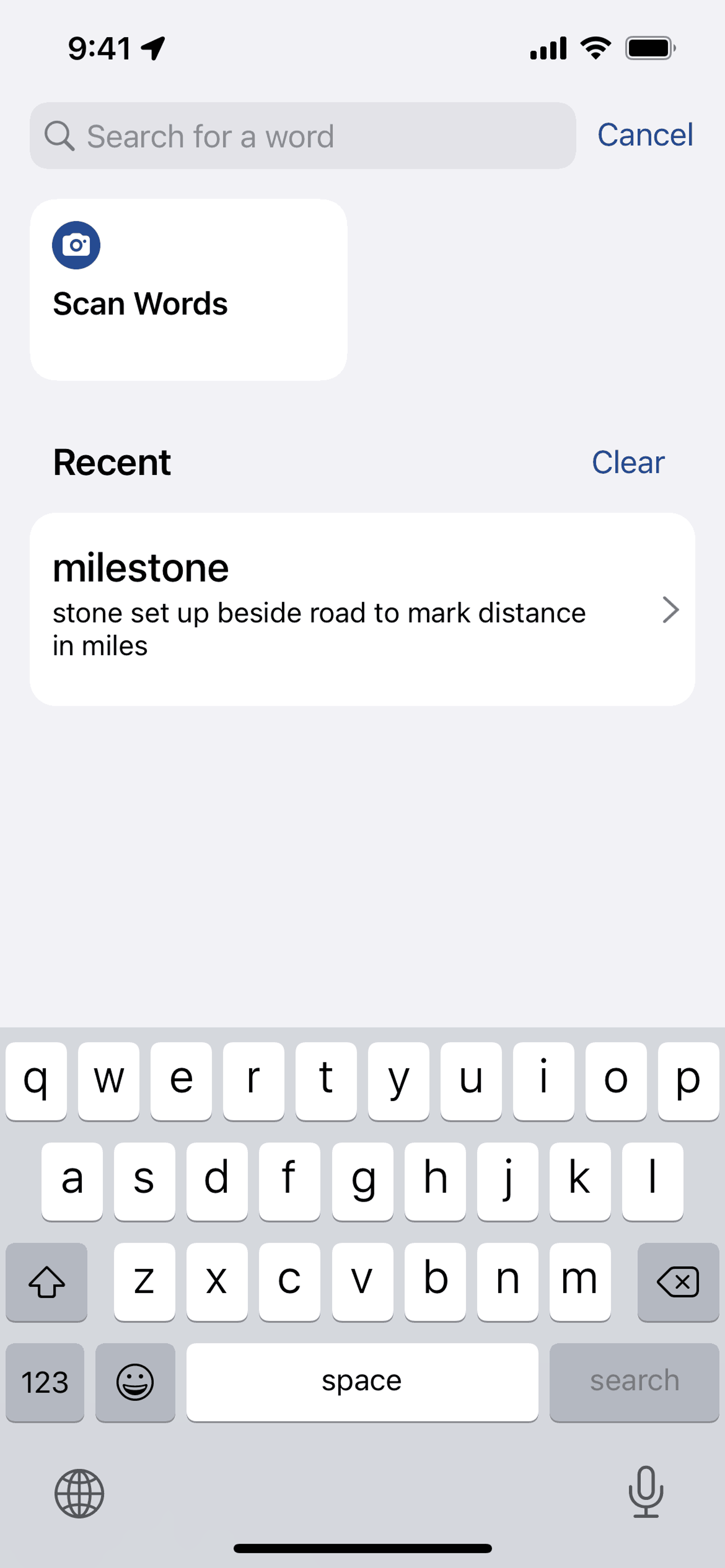 LookUp iOS Reference interface screenshot 3