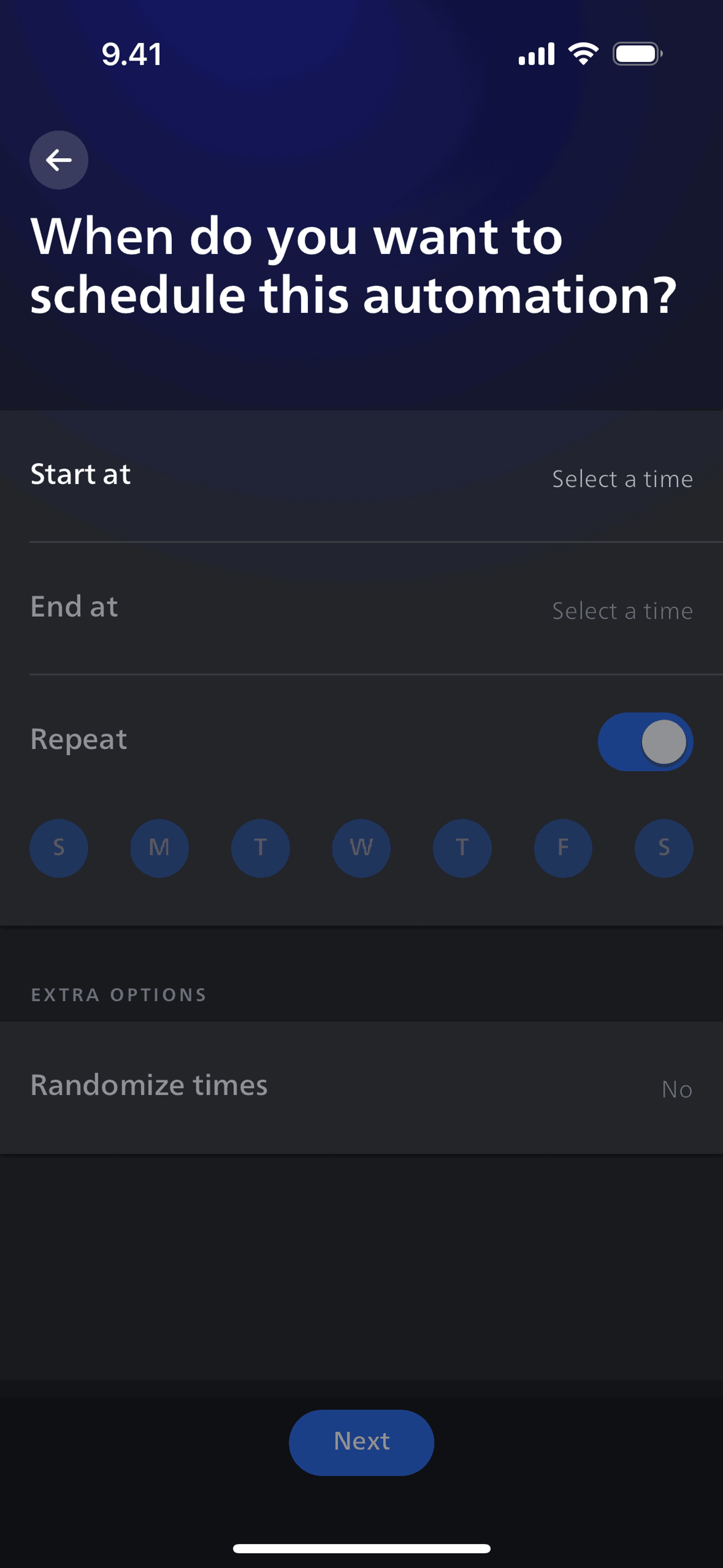 Philips Hue iOS Lifestyle interface screenshot 16