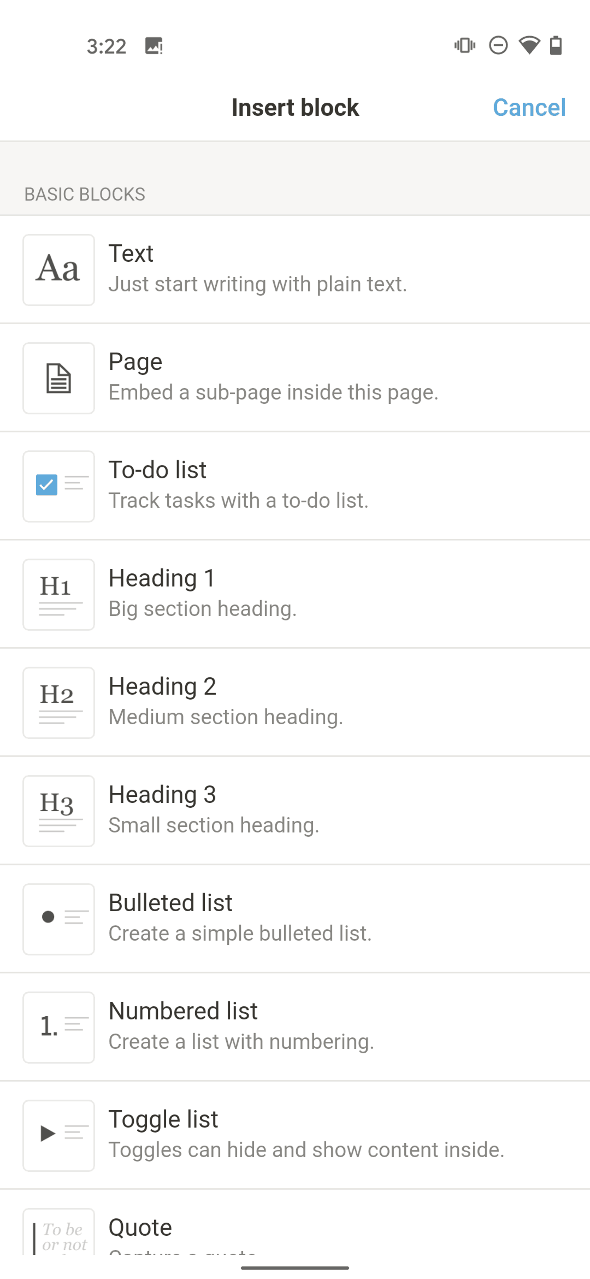 Notion Android Collaboration interface screenshot 14