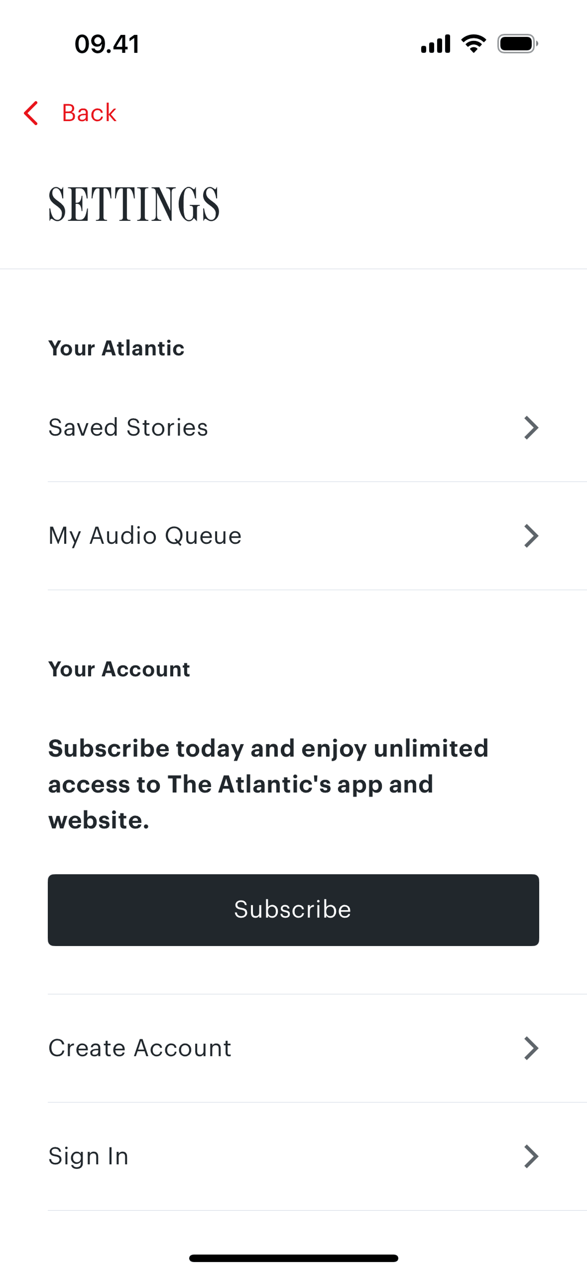 The Atlantic Magazine iOS News interface screenshot 9