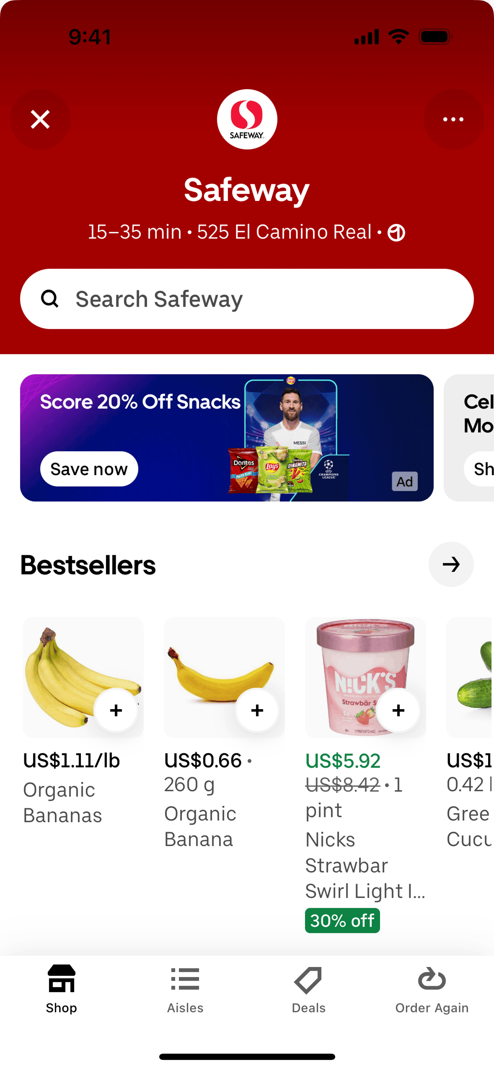 Uber Eats iOS Food & Drink interface screenshot 3