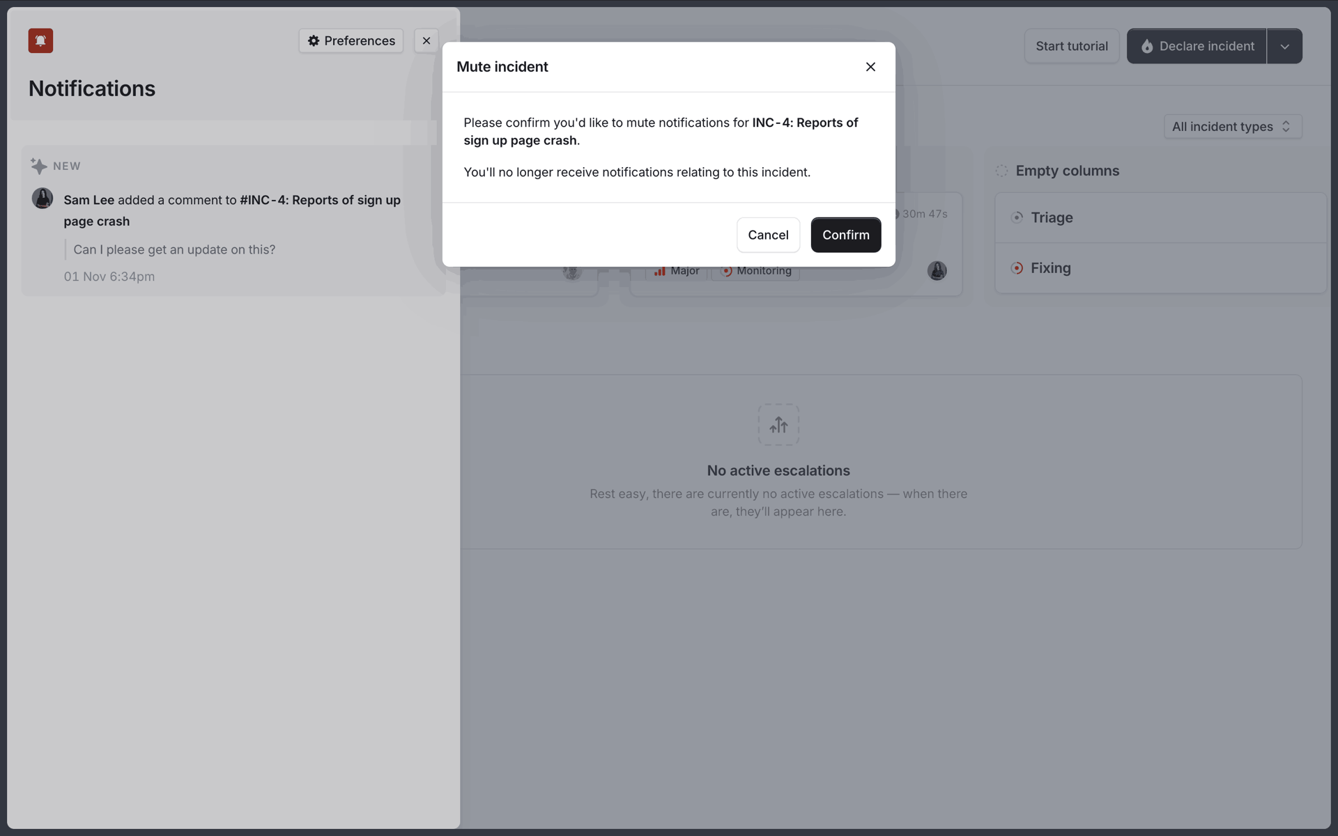 incident.io Web Developer Tools interface screenshot 19