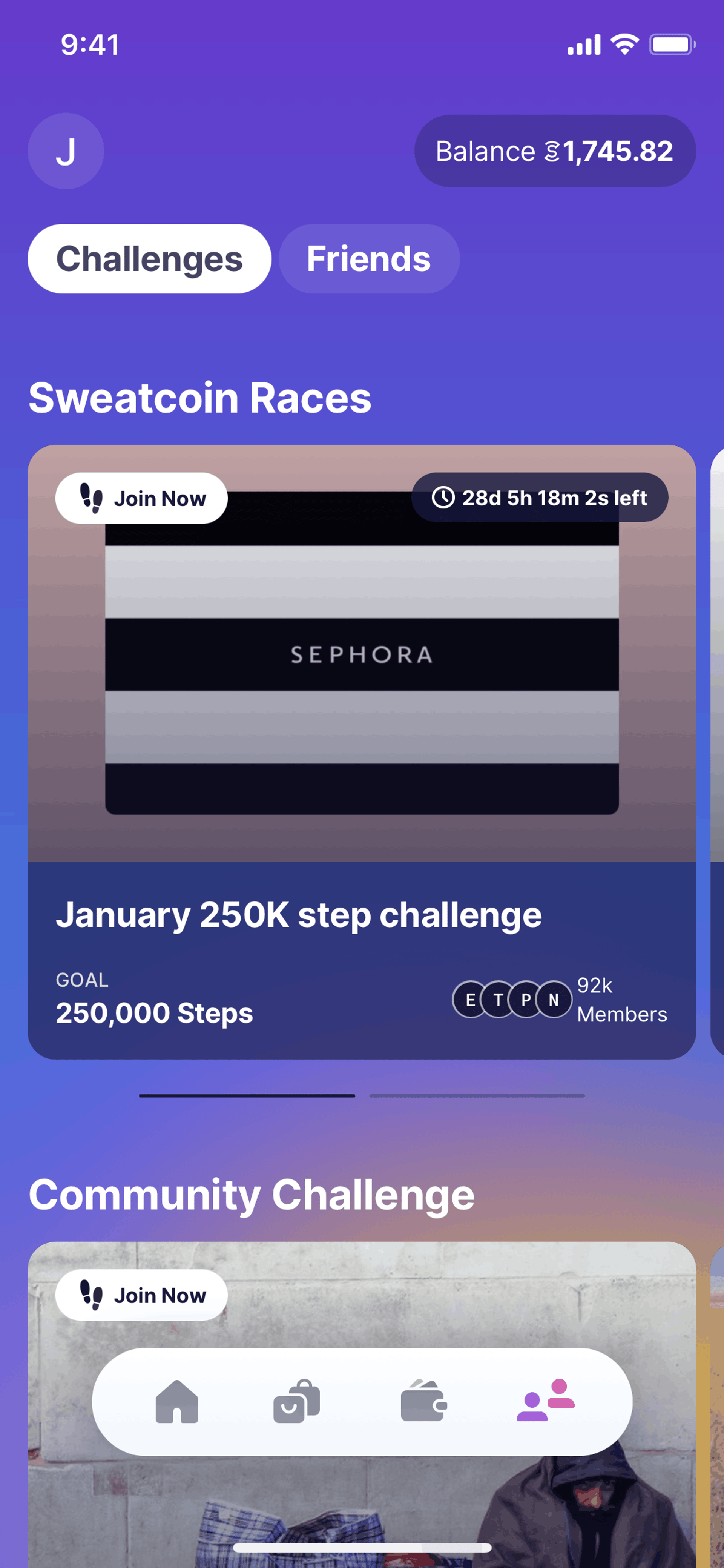 Sweatcoin iOS Health & Fitness interface screenshot 3