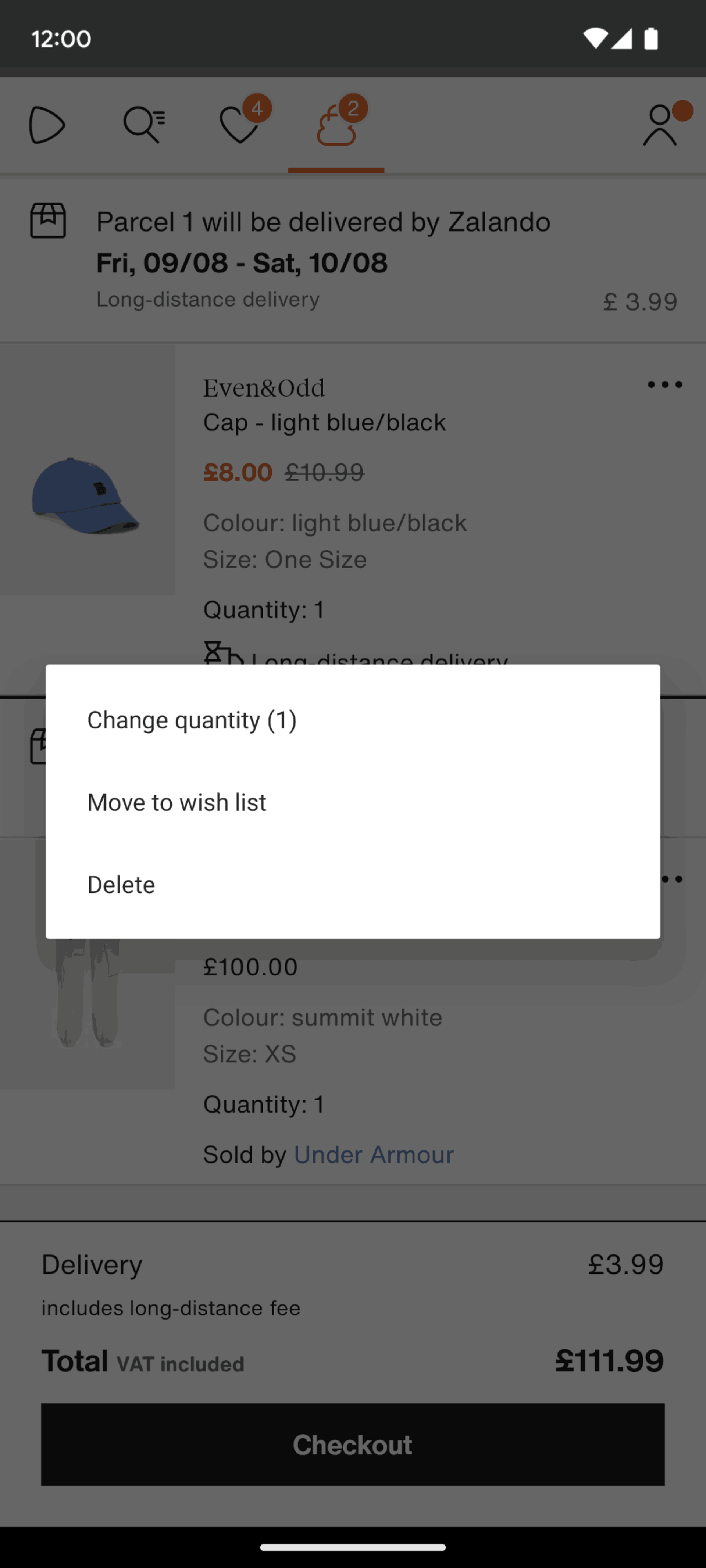 Zalando Android Shopping interface screenshot 9