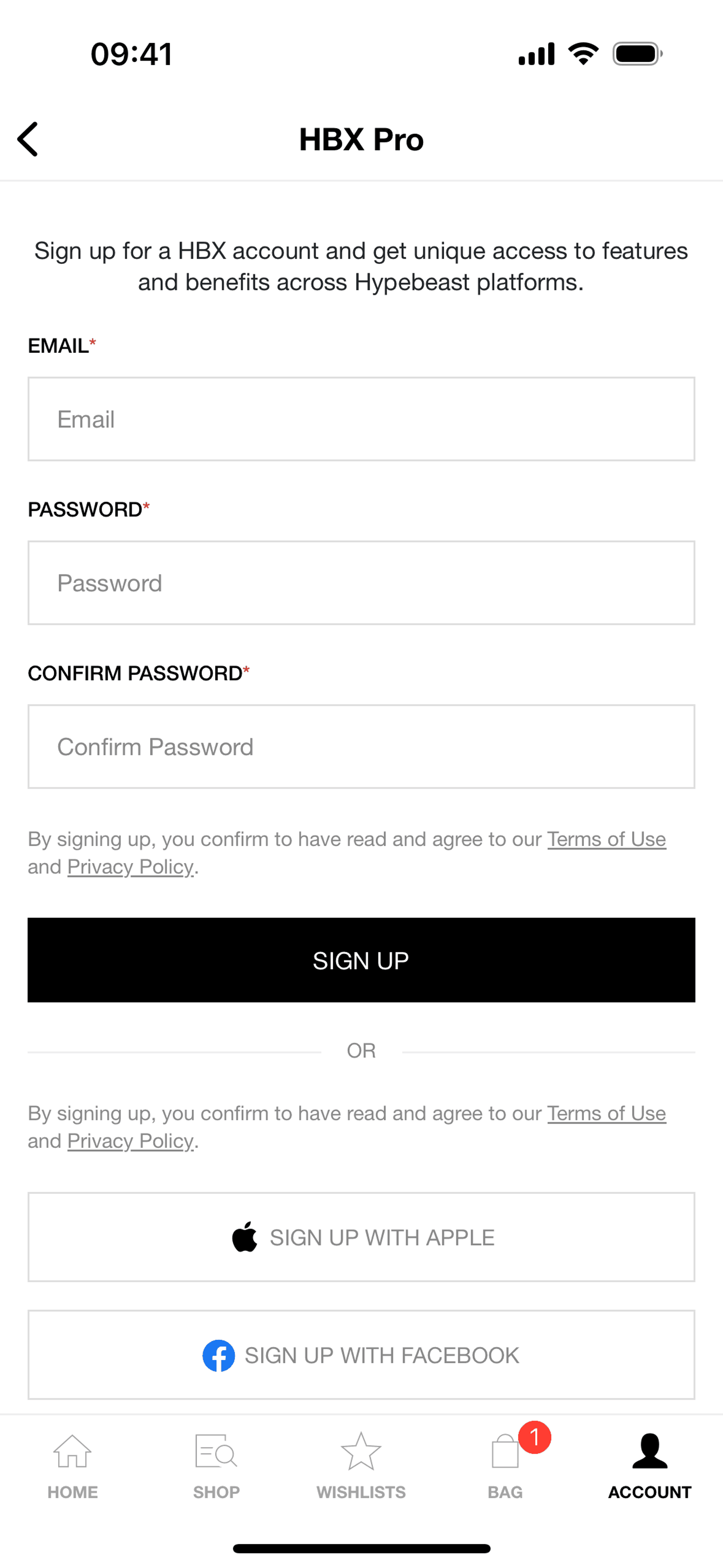 HBX iOS Shopping interface screenshot 17