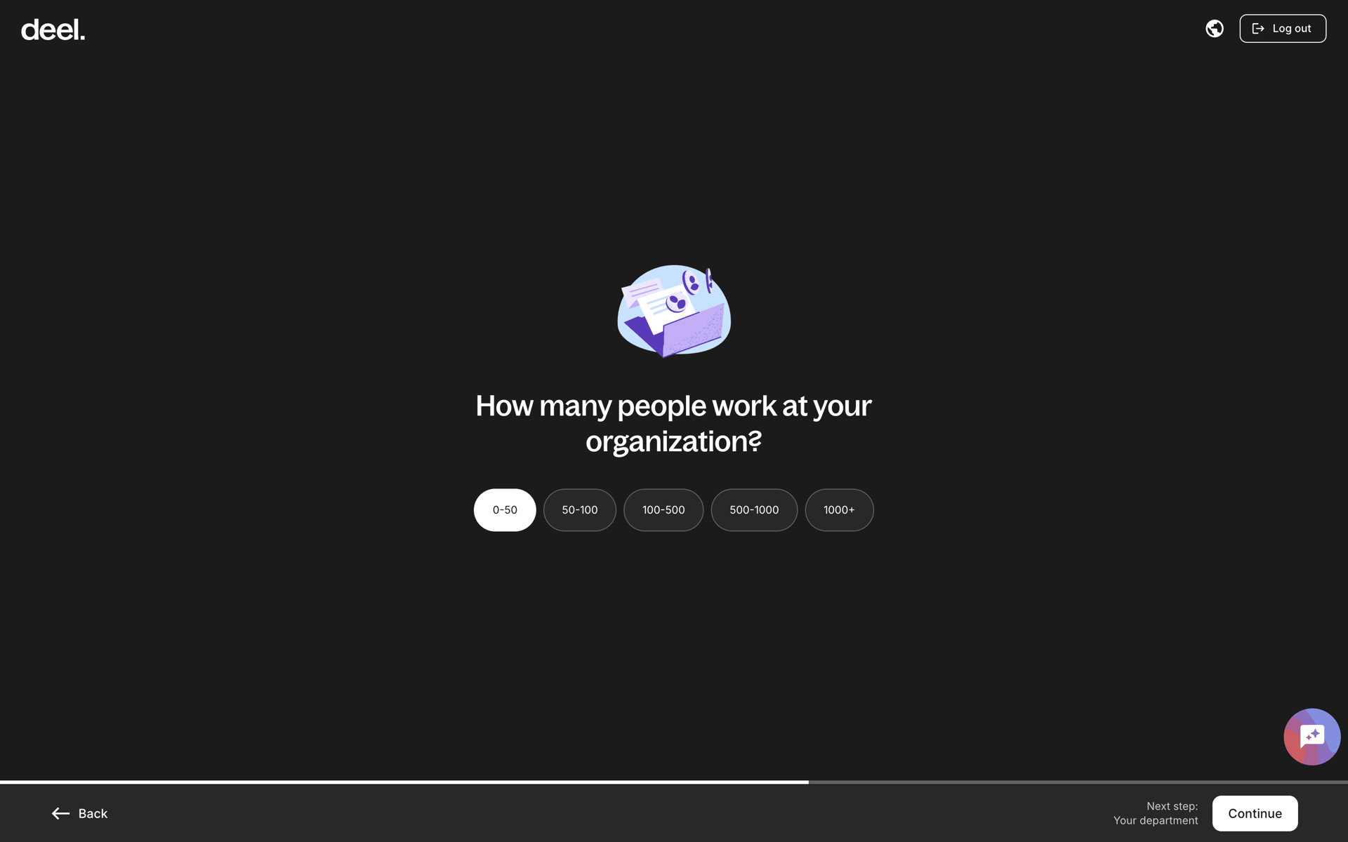 Completing sign up on Deel (web) screen 7