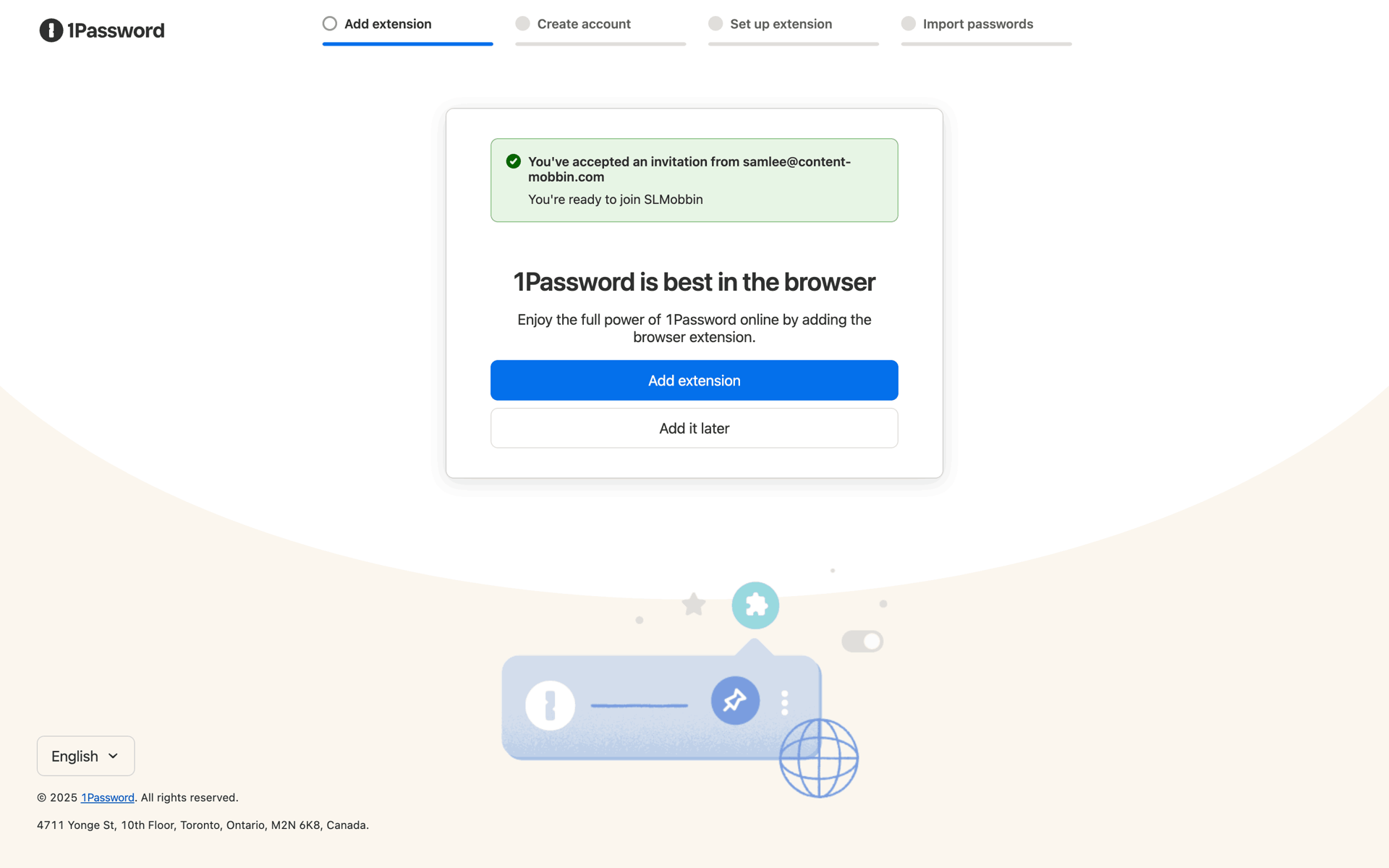 1Password Web Productivity interface screenshot 2
